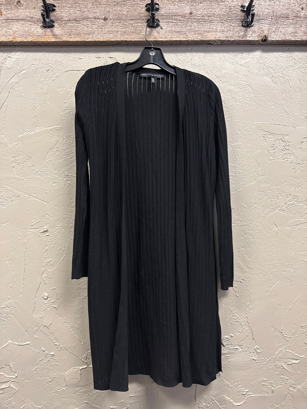WHBM LONGLINE BLACK CARDI (org$99)
