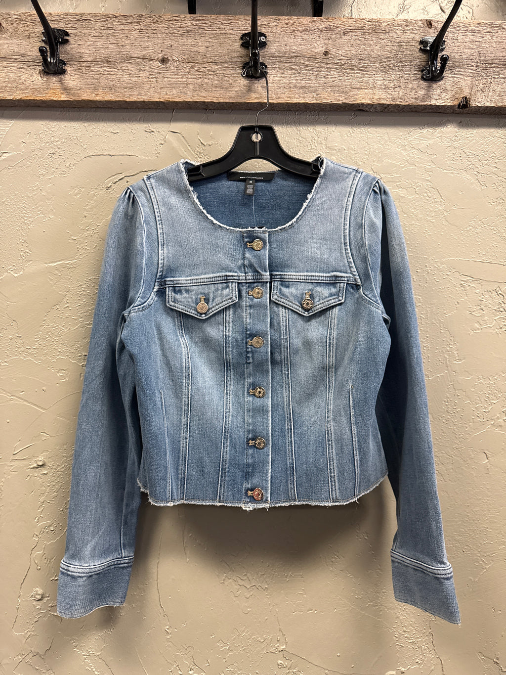 NWT WHBM CROP DENIM JACKET (org$150)