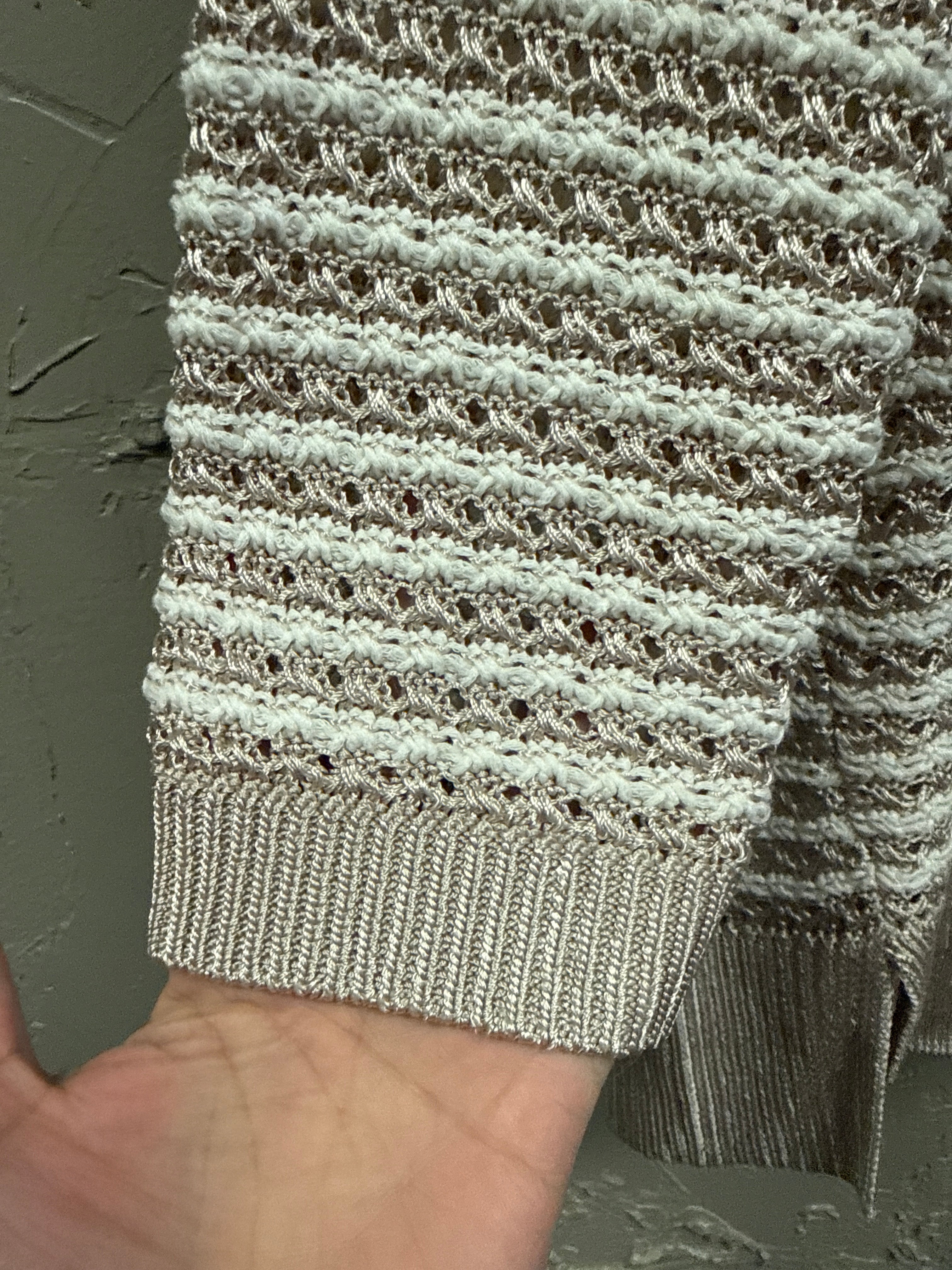 WHBM STRIPED OPEN-STITCH SWEATER (org$99)