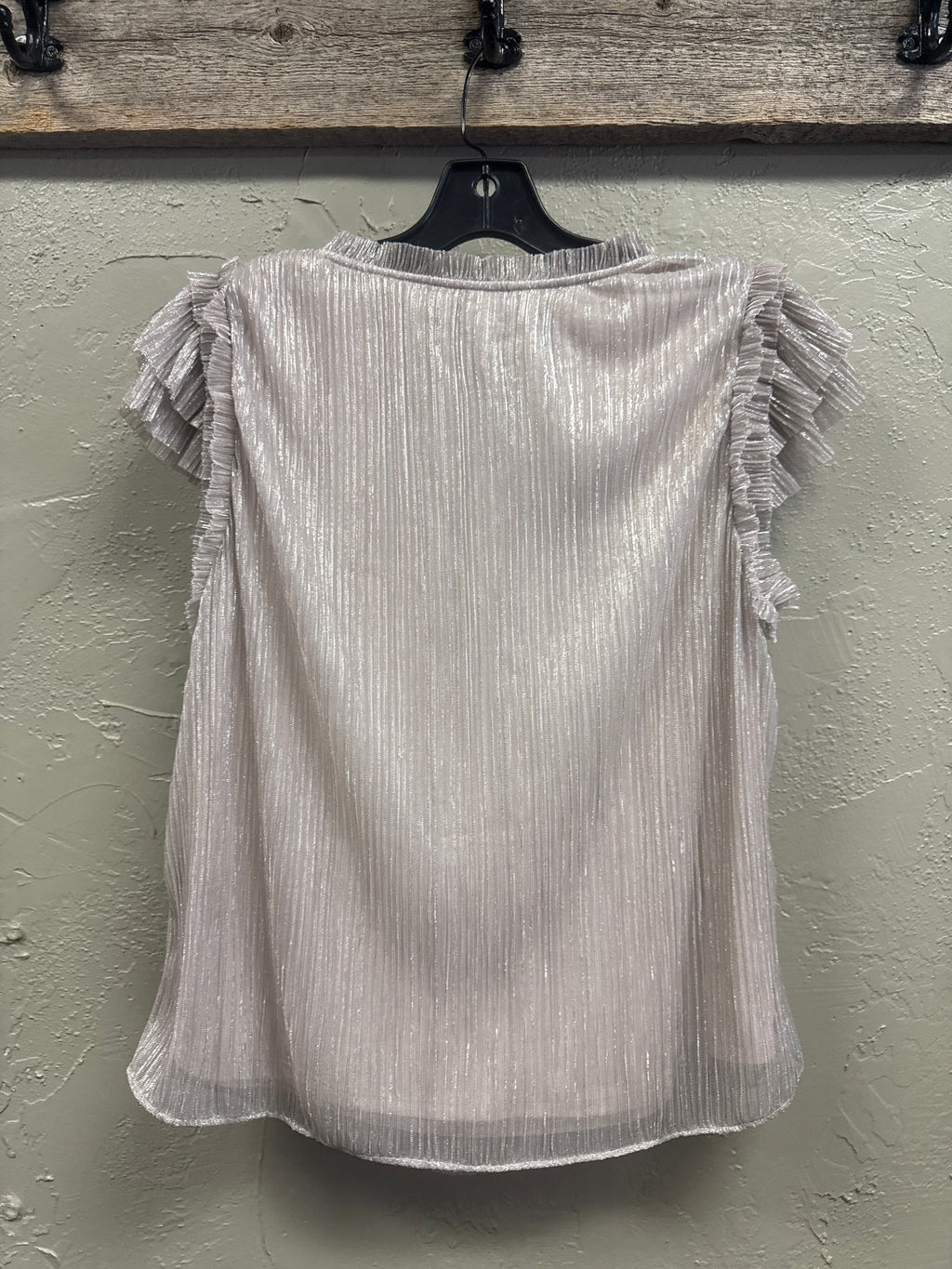 NWT WHBM TIE-NECK SHIMMER TOP (org$89)