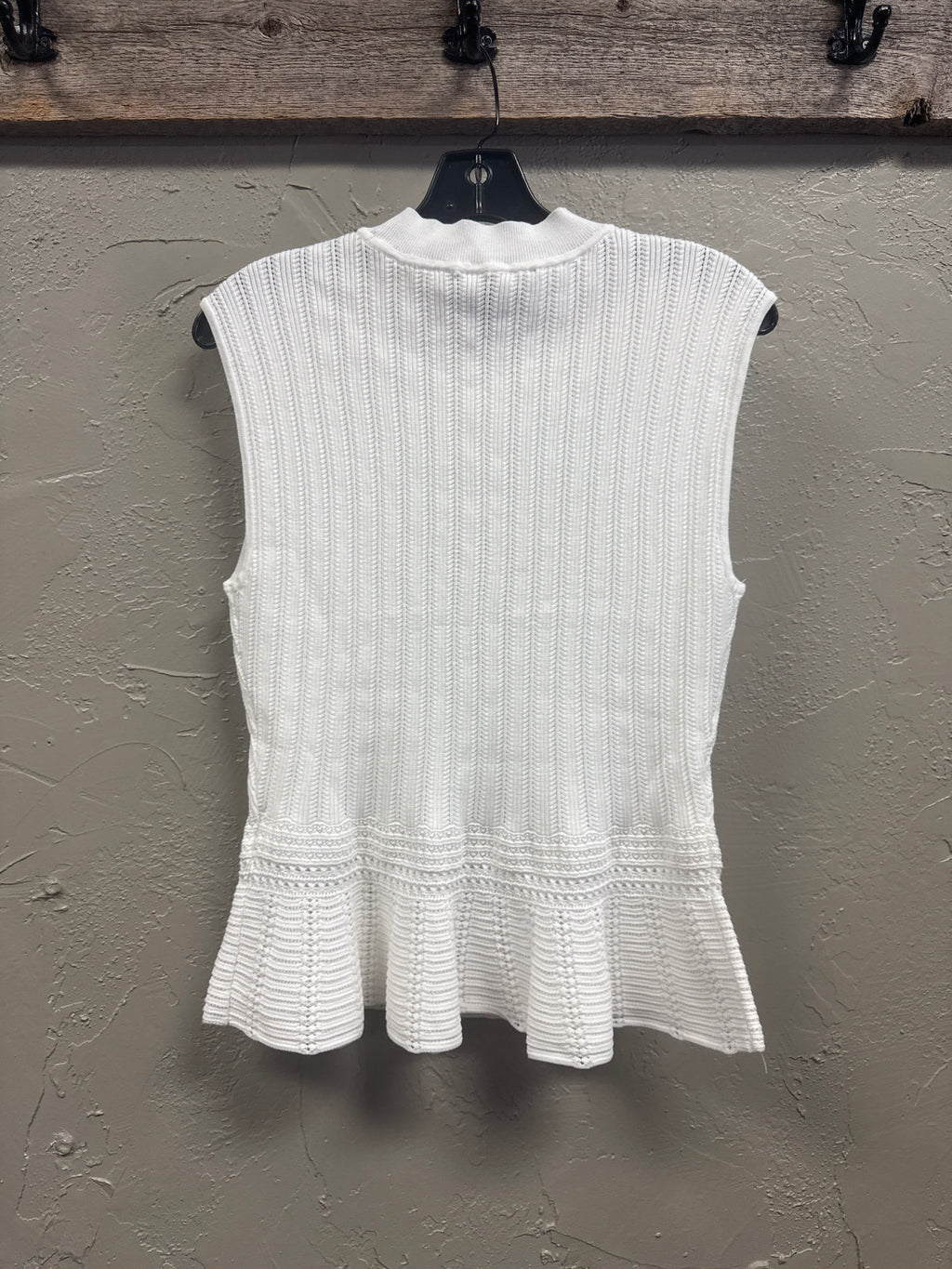NWT WHBM MOCK NECK PEPLUM TOP (org$89)