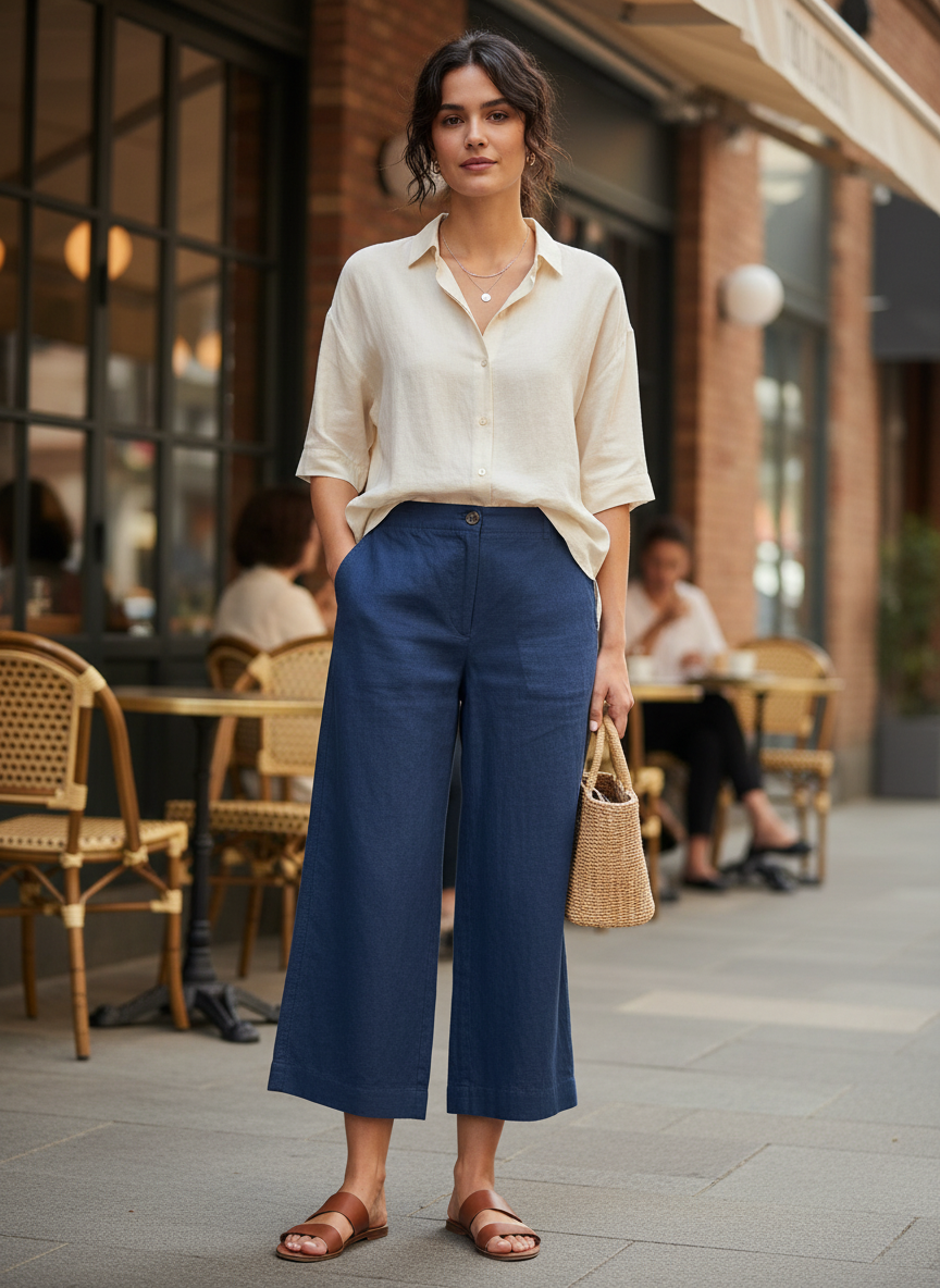 ANN TAYLOR WIDE LEG CROP (org$109)