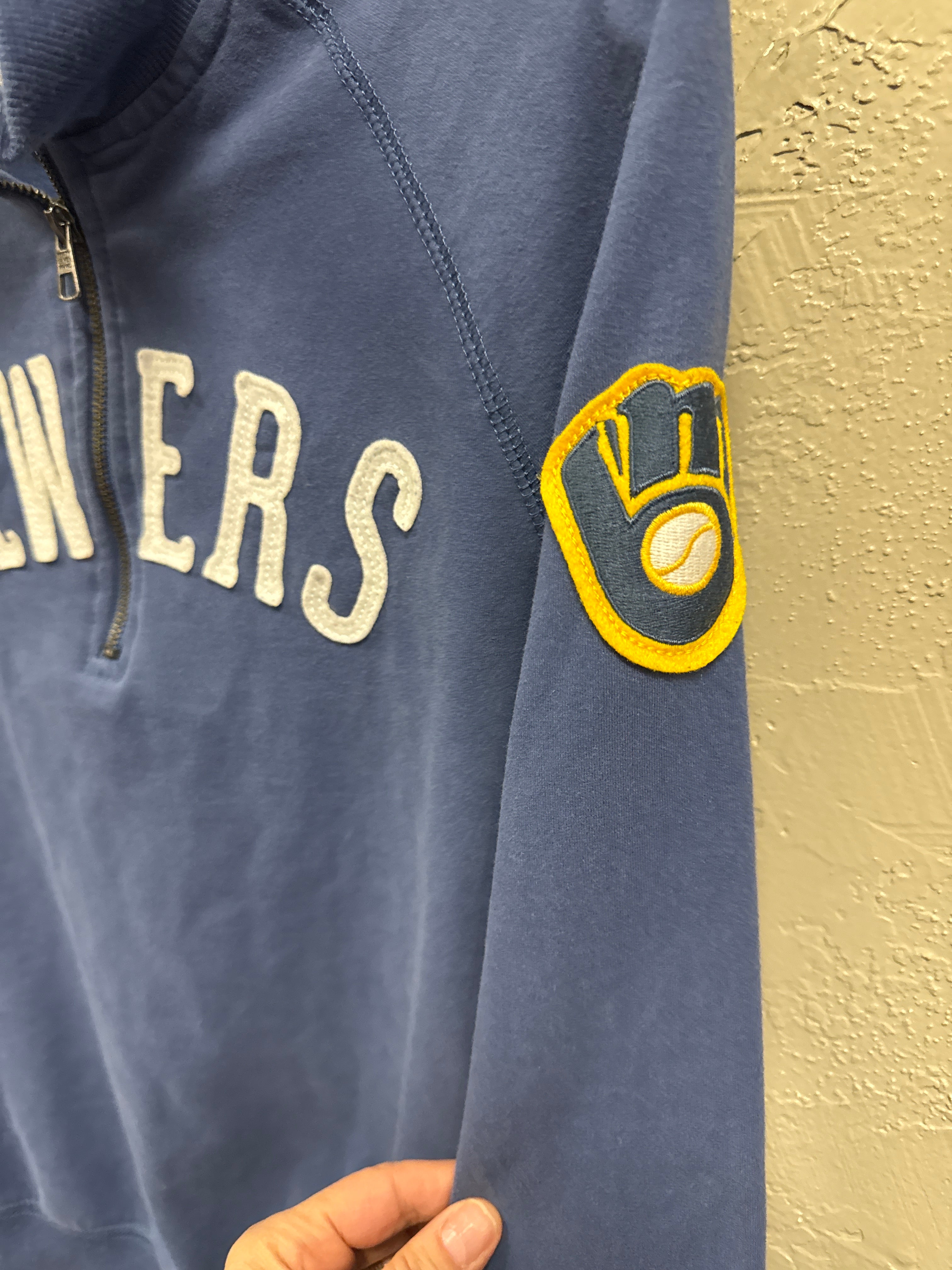 MILW BREWERS 1/4 ZIP PULLOVER (org$110)
