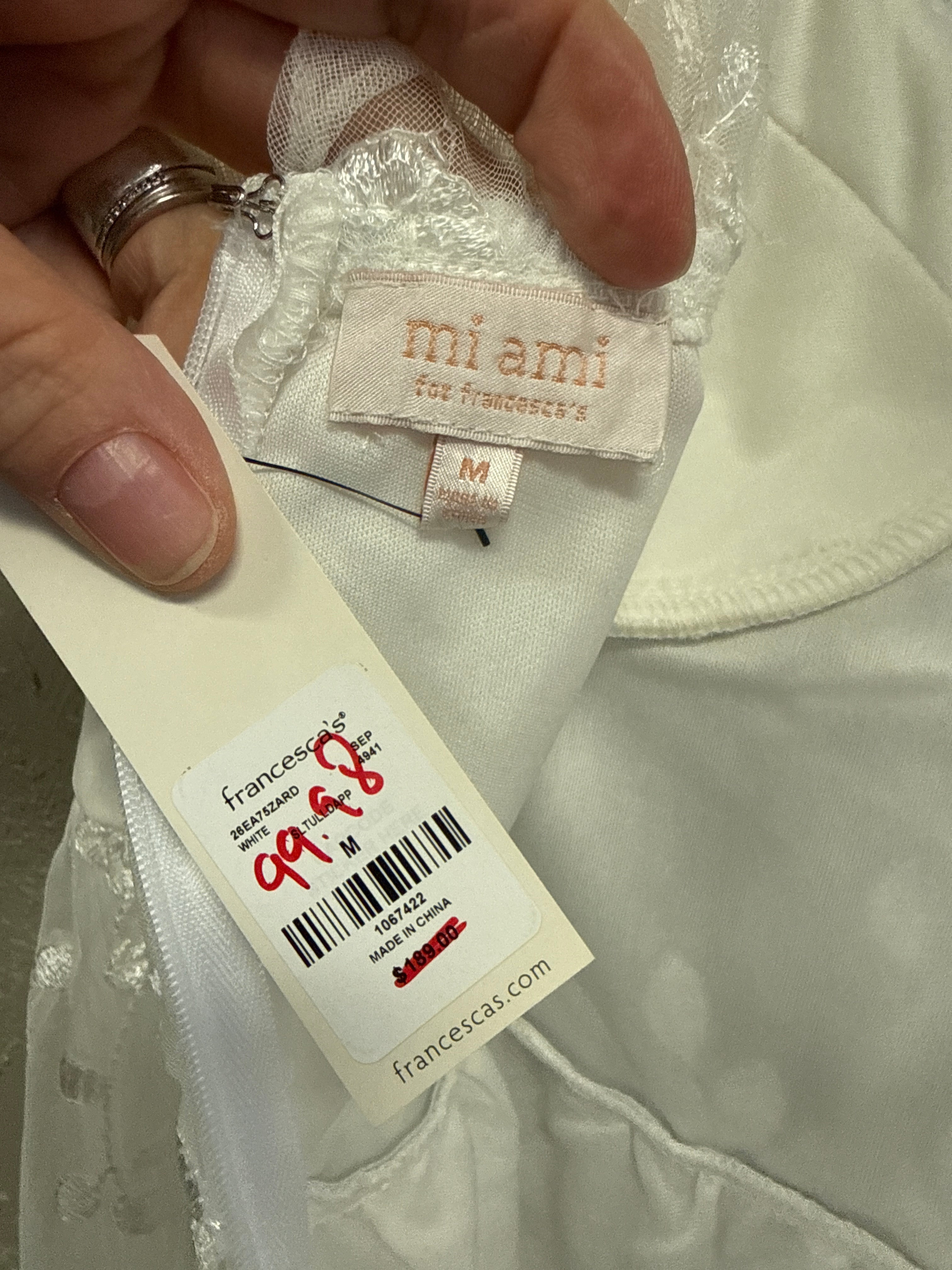 NWT EMBROIDERED TULLE MIDI DRESS (org$189)