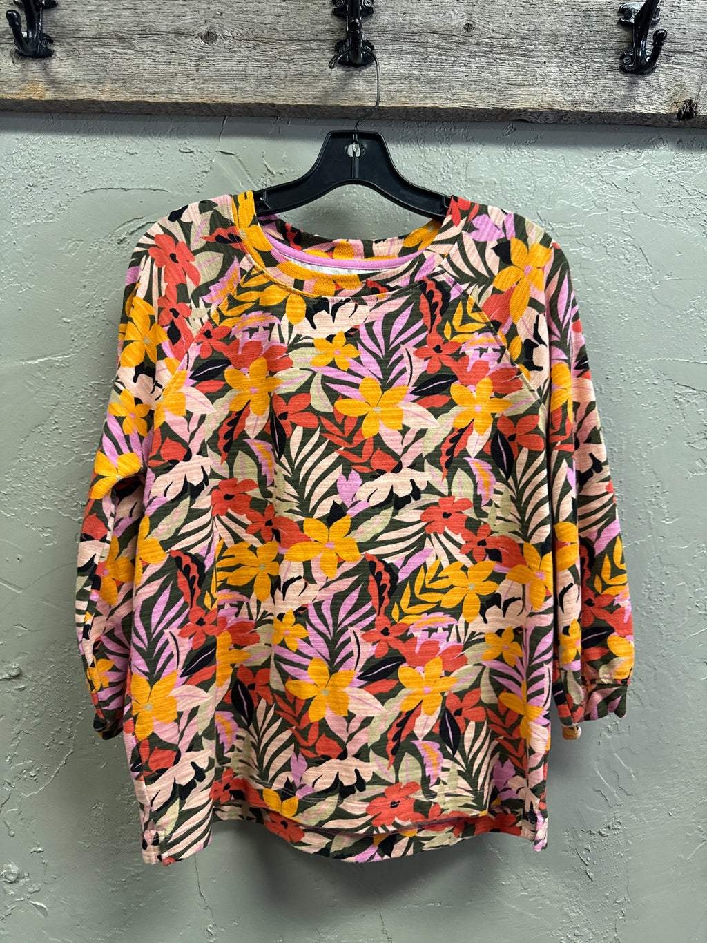 LOFT TROPICAL FLORAL PULLOVER (org$65)