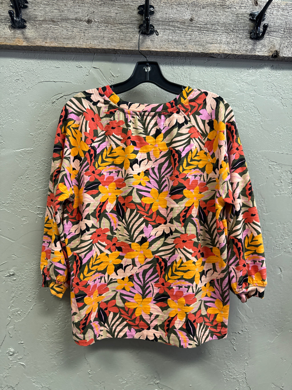 LOFT TROPICAL FLORAL PULLOVER (org$65)