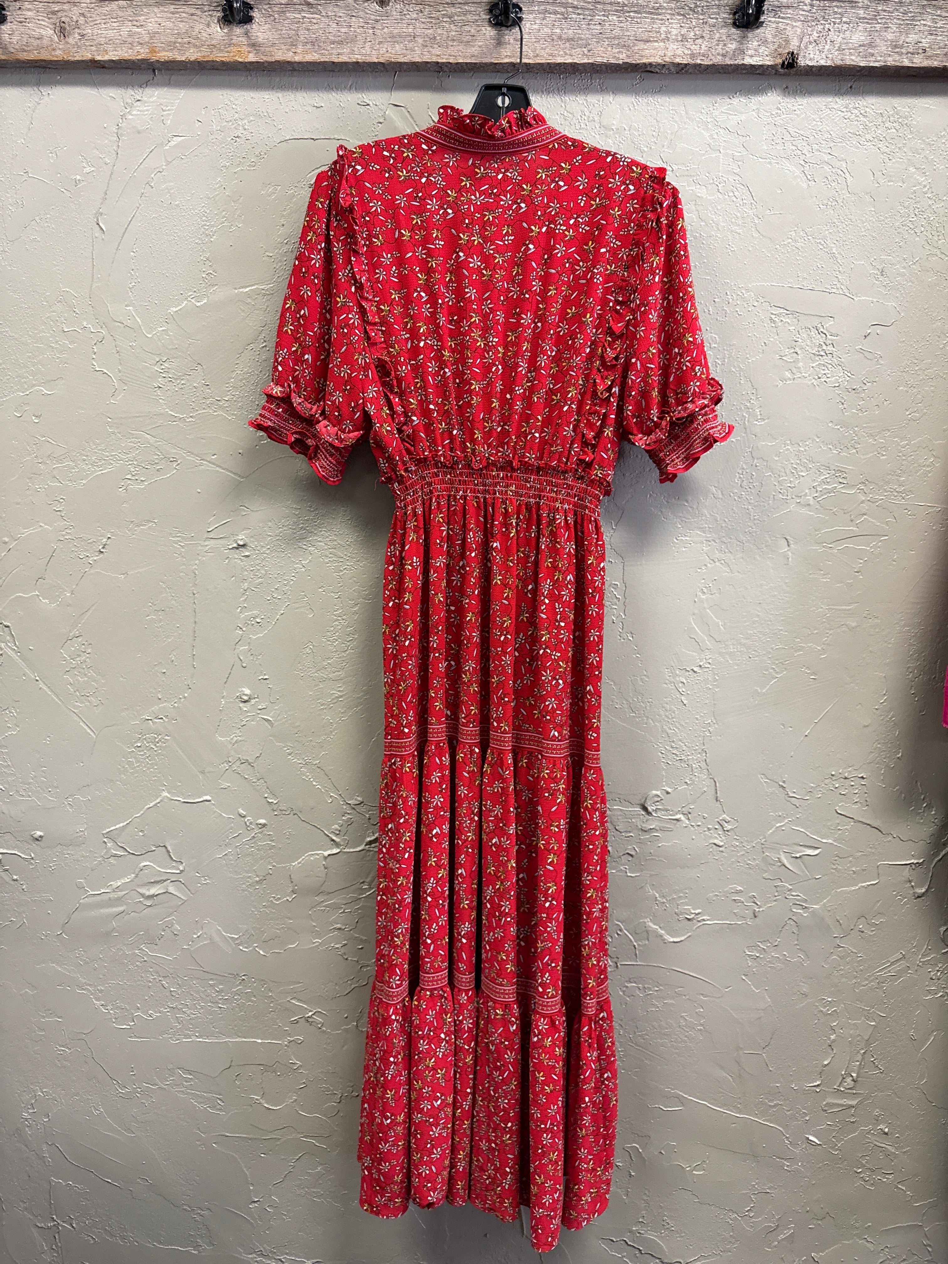 MAX STUDIO FLORAL TIERED DRESS (org$148)