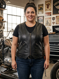 NWT UNIK WOMENS LEATHER VESTS (org$399)