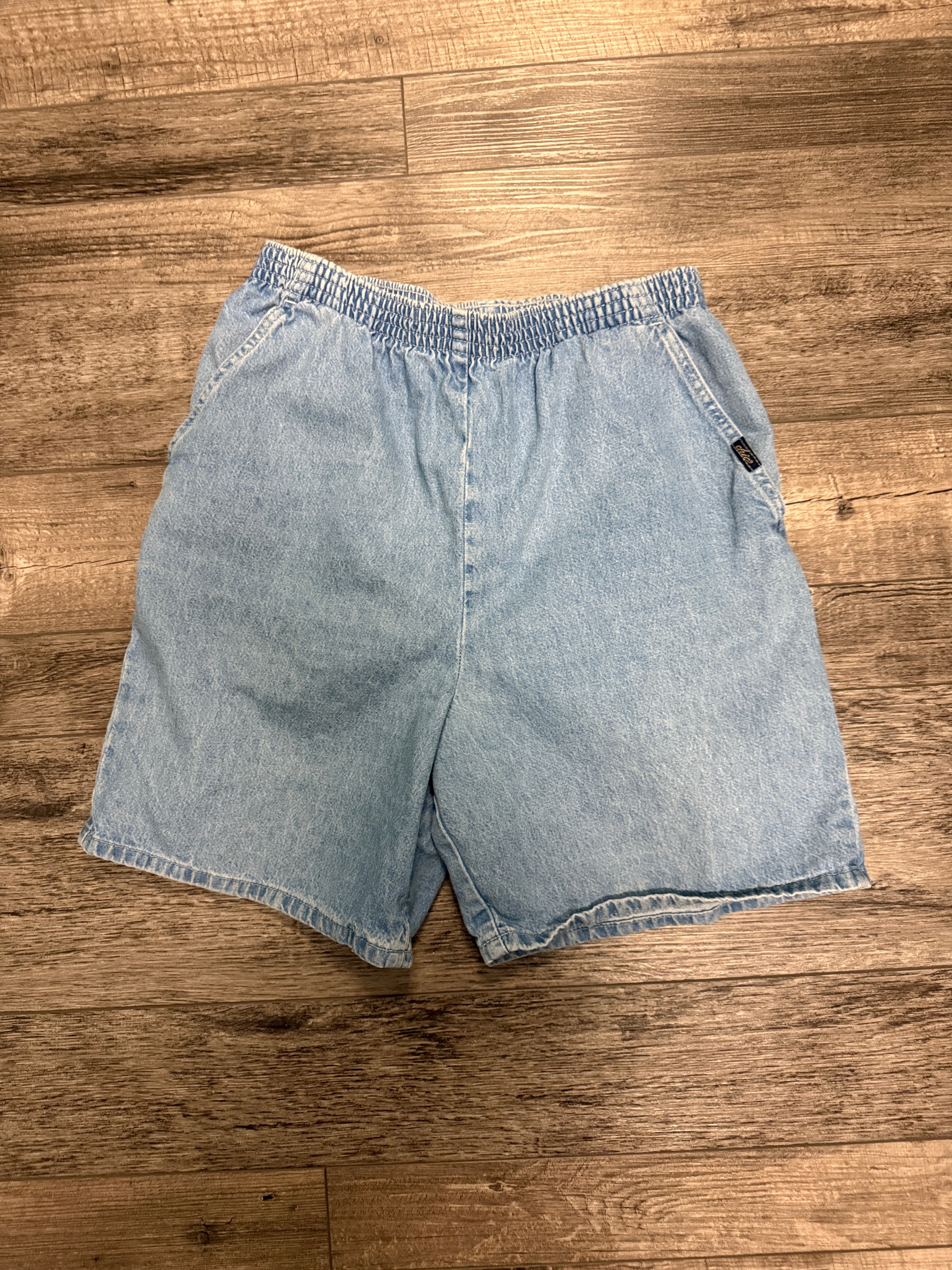 Vtg Elastic Waist Denim Shorts