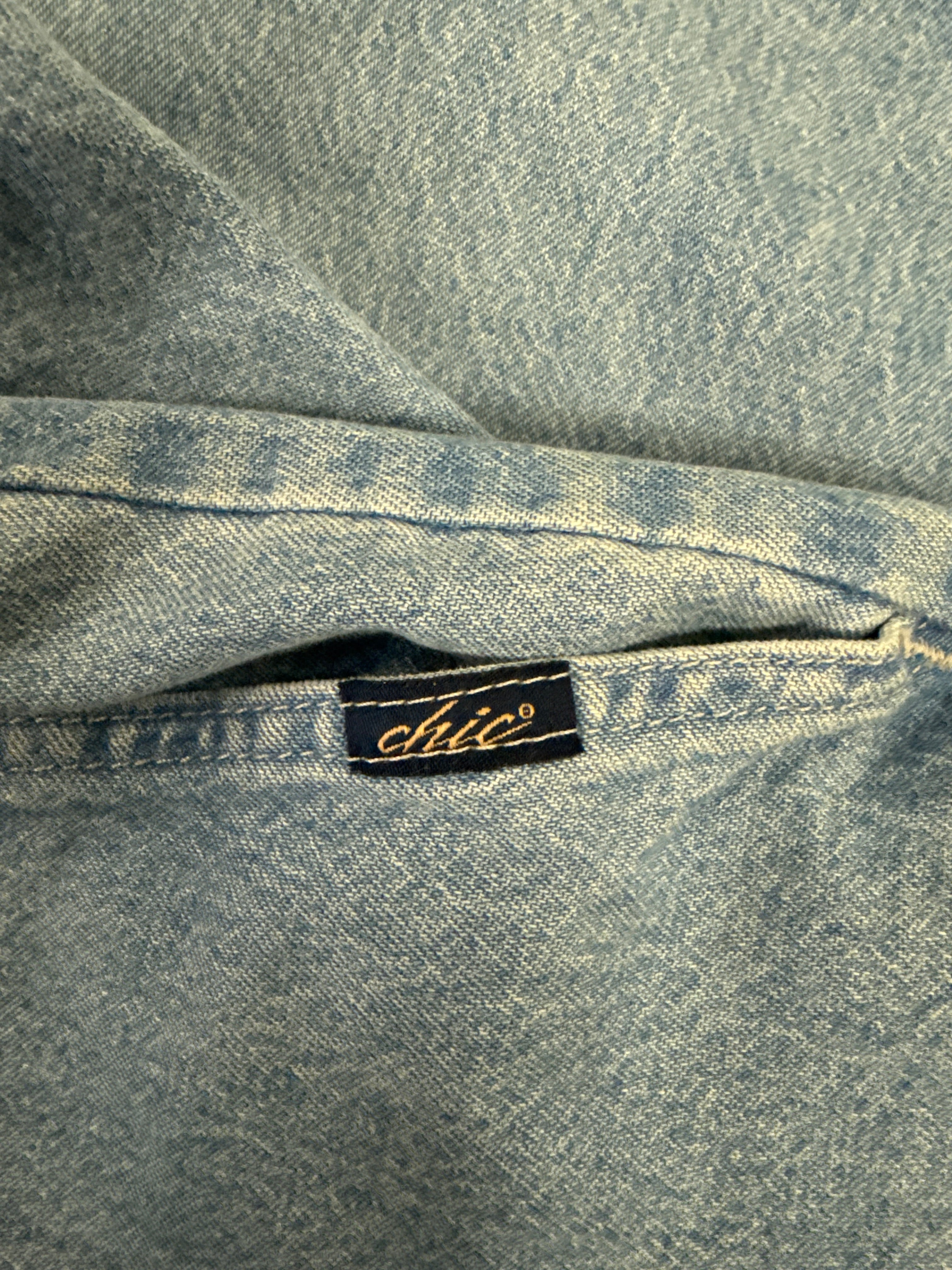 Vtg Elastic Waist Denim Shorts