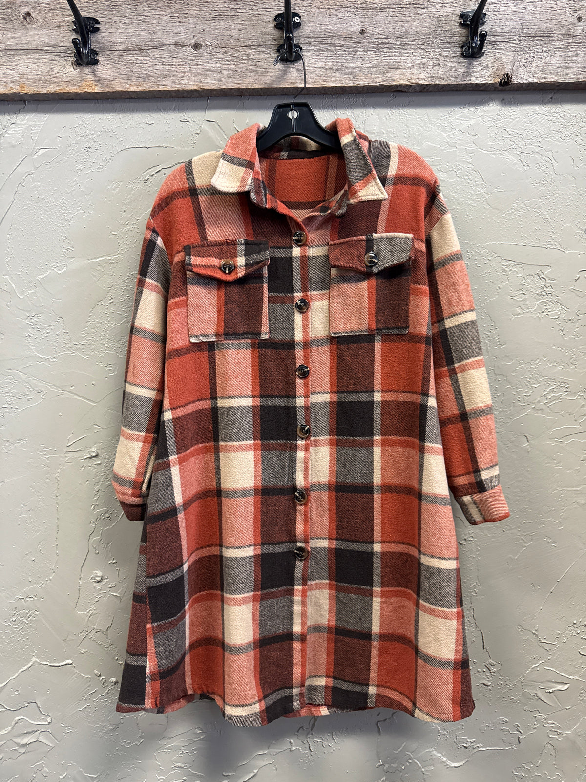 Plaid Longline Shacket