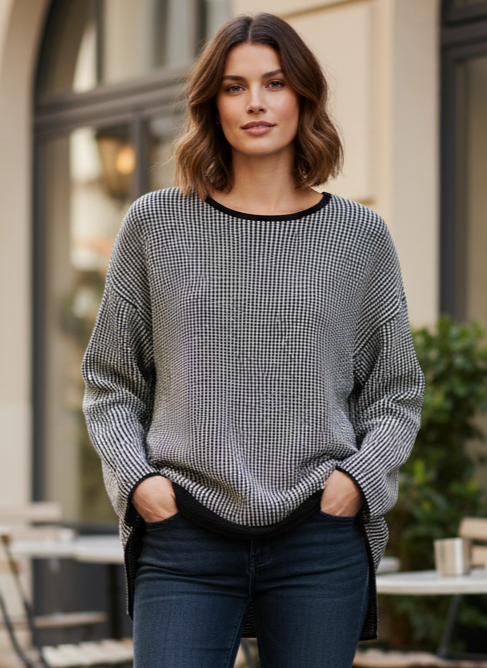 Eileen Fisher Textured Wool Sweater (org$278)
