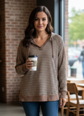 DOE & RAE STRIPED PULLOVER
