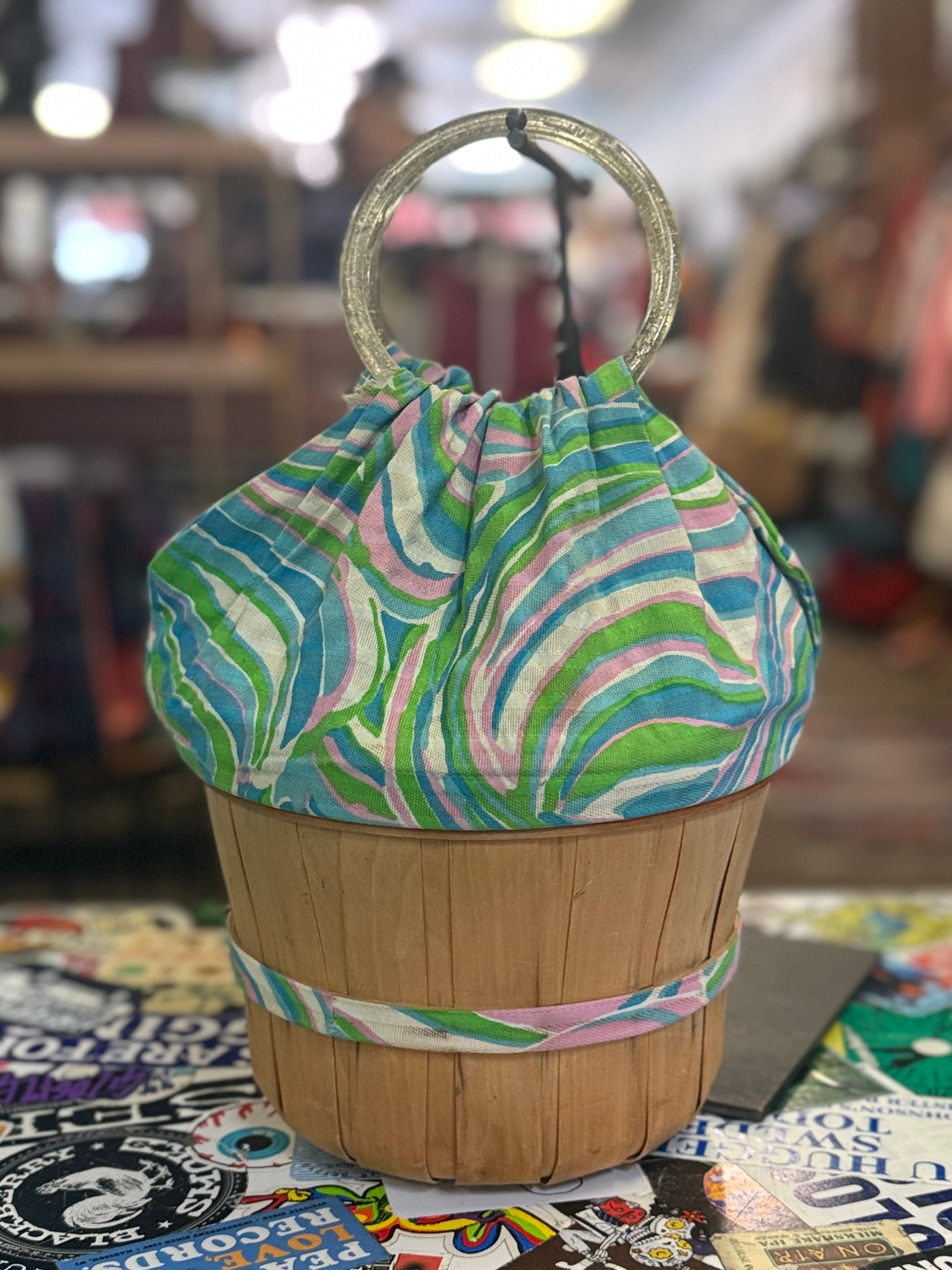 VTG 70s SUSIE LEE BASKET PURSE
