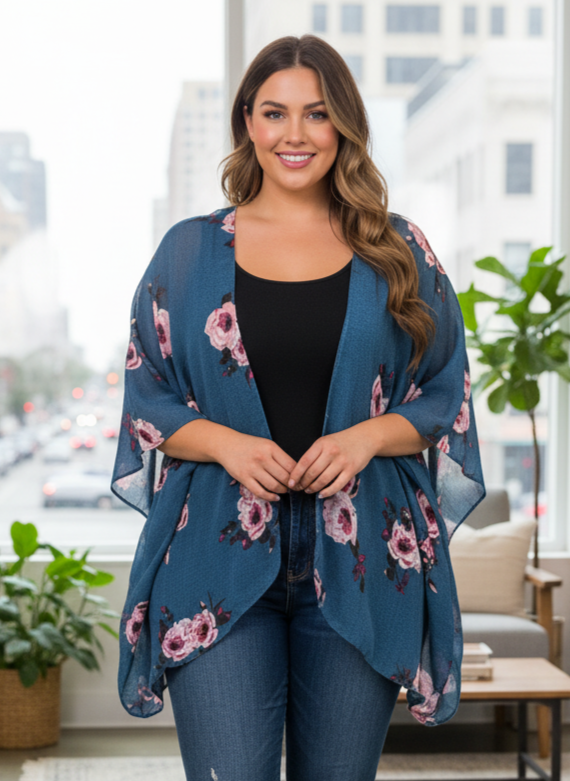 NWT LANE BRYANT FLORAL COVER (org$50)
