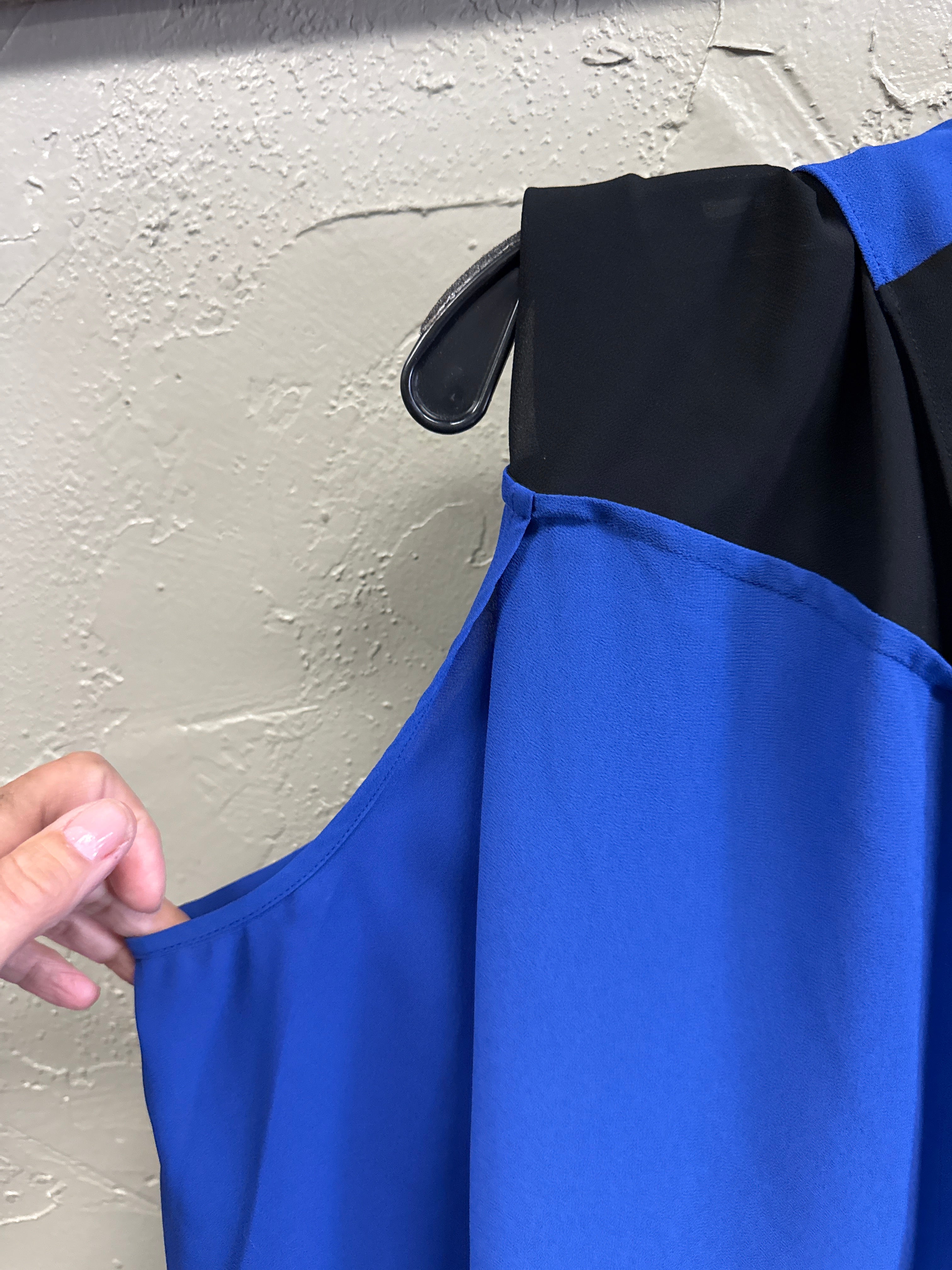 CHICOS LAYERED CAPE BLOUSE