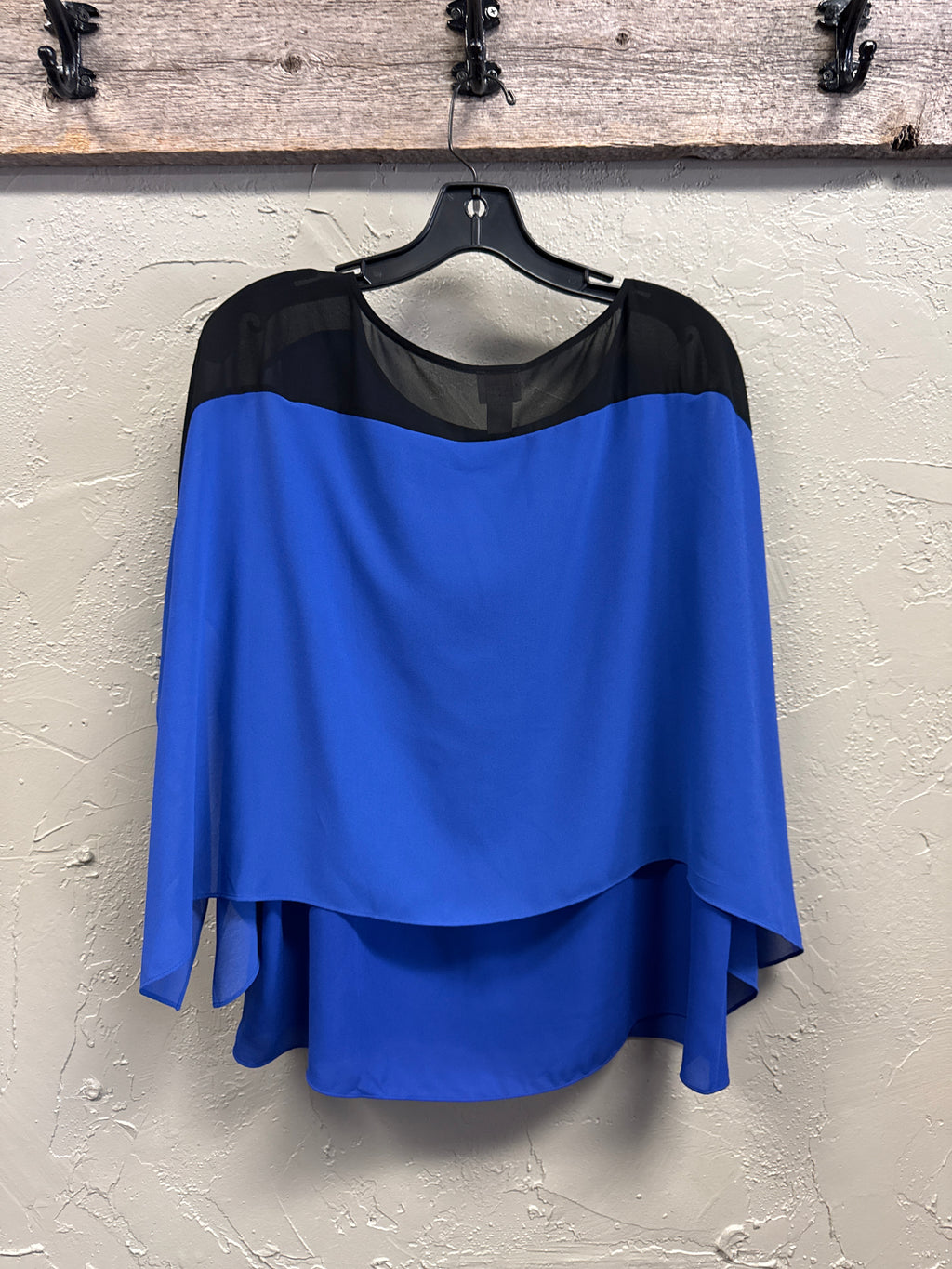 CHICOS LAYERED CAPE BLOUSE