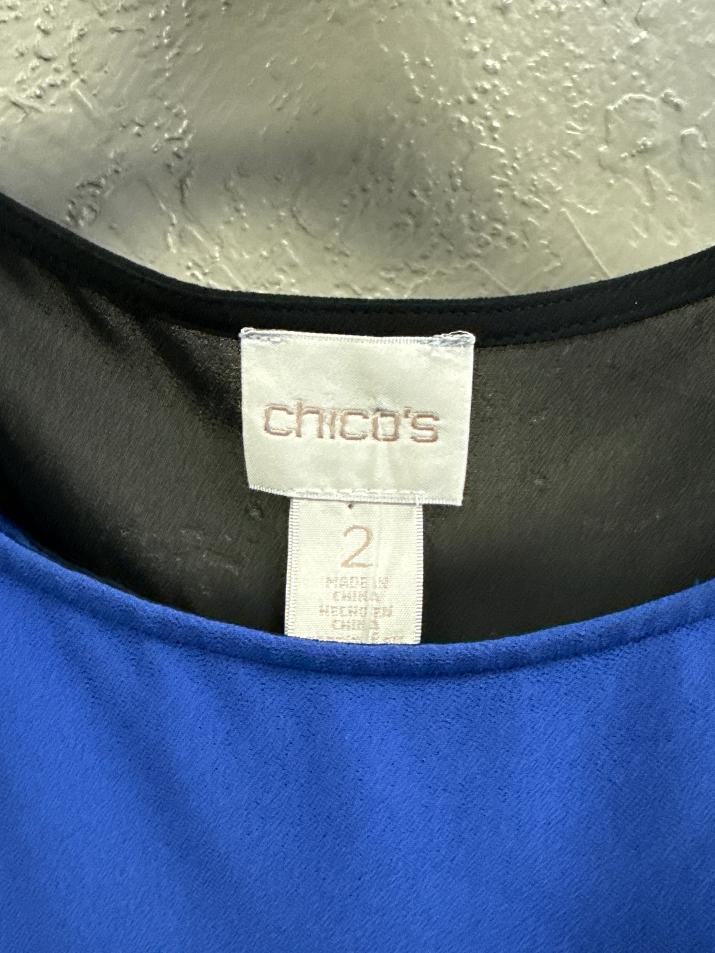 CHICOS LAYERED CAPE BLOUSE