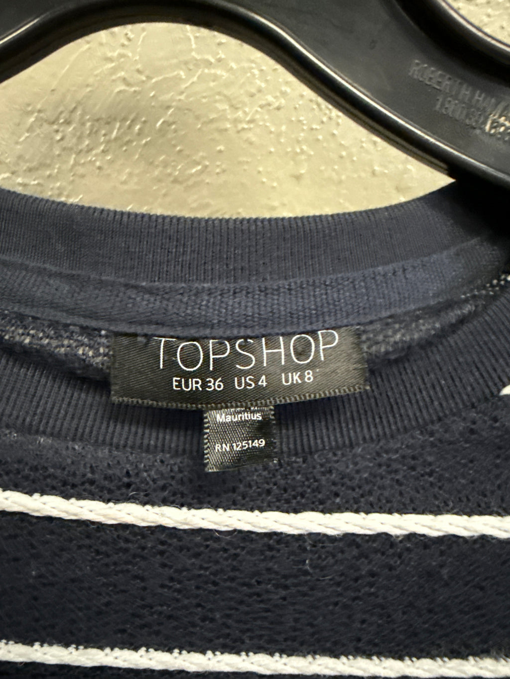 TOPSHOP NAUTICAL STRIPED TOP