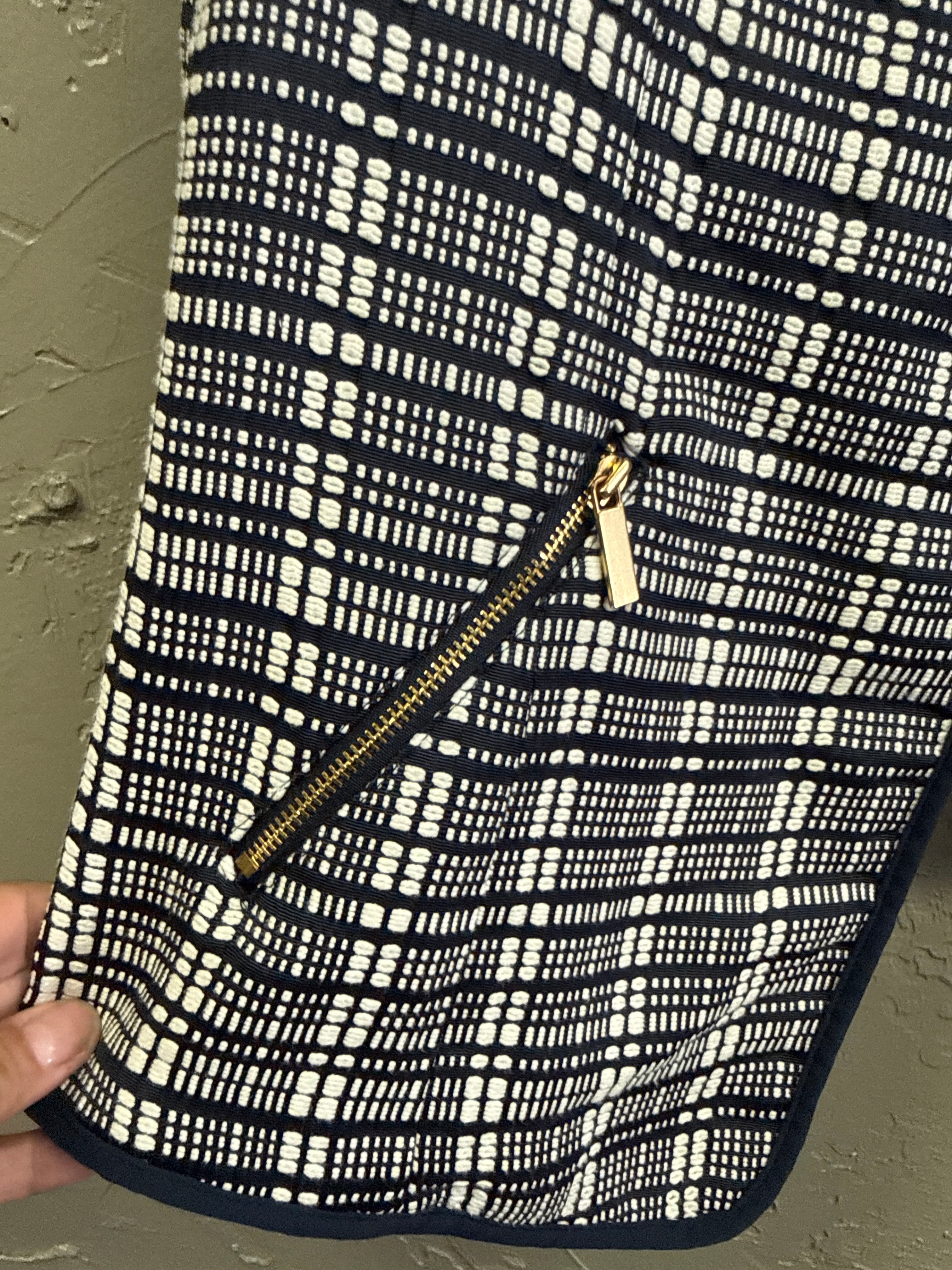 JNY PLAID ZIP-ACCENT BLAZER (org$120)