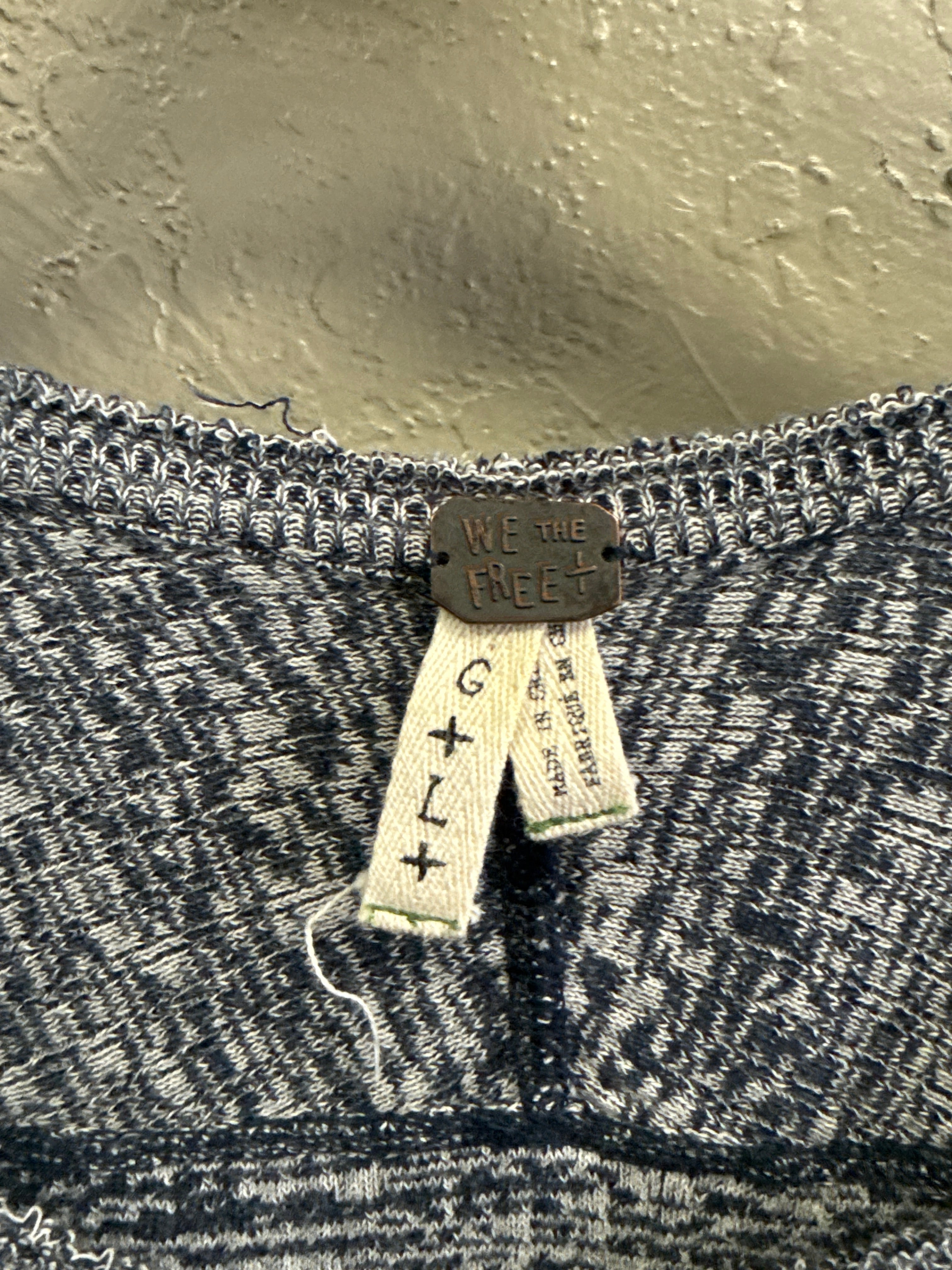 WE THE FREE CROCHETED CUFF HENLEY (org$98)