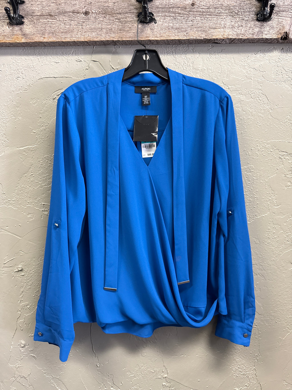NWT ALFANI TIE-NECK BLOUSE (org$70)
