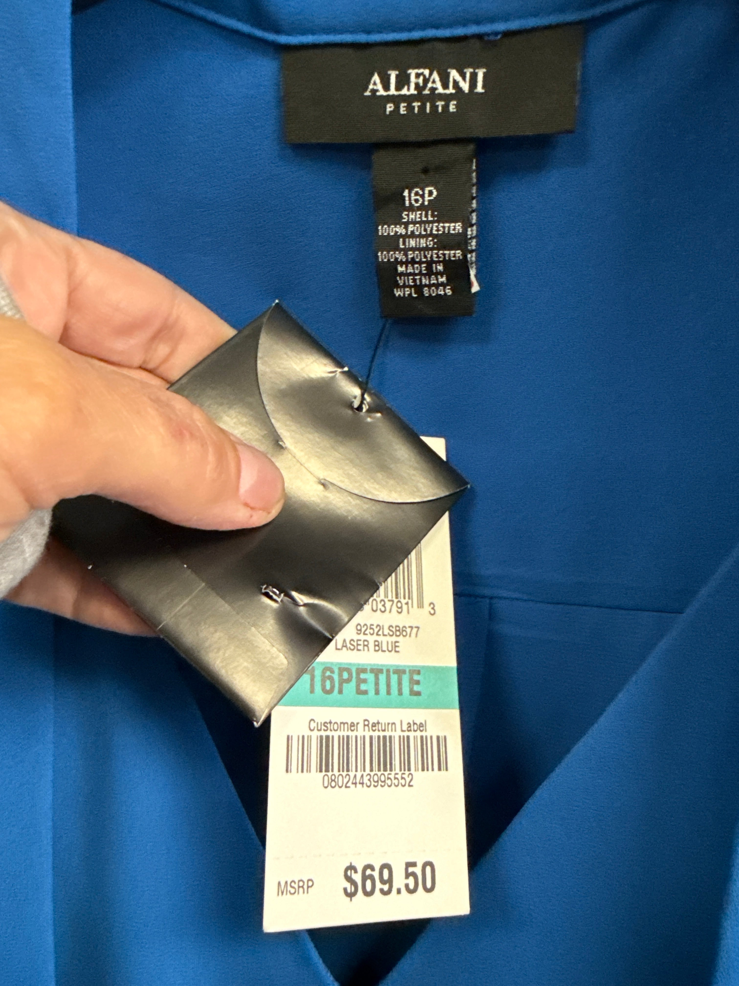 NWT ALFANI TIE-NECK BLOUSE (org$70)