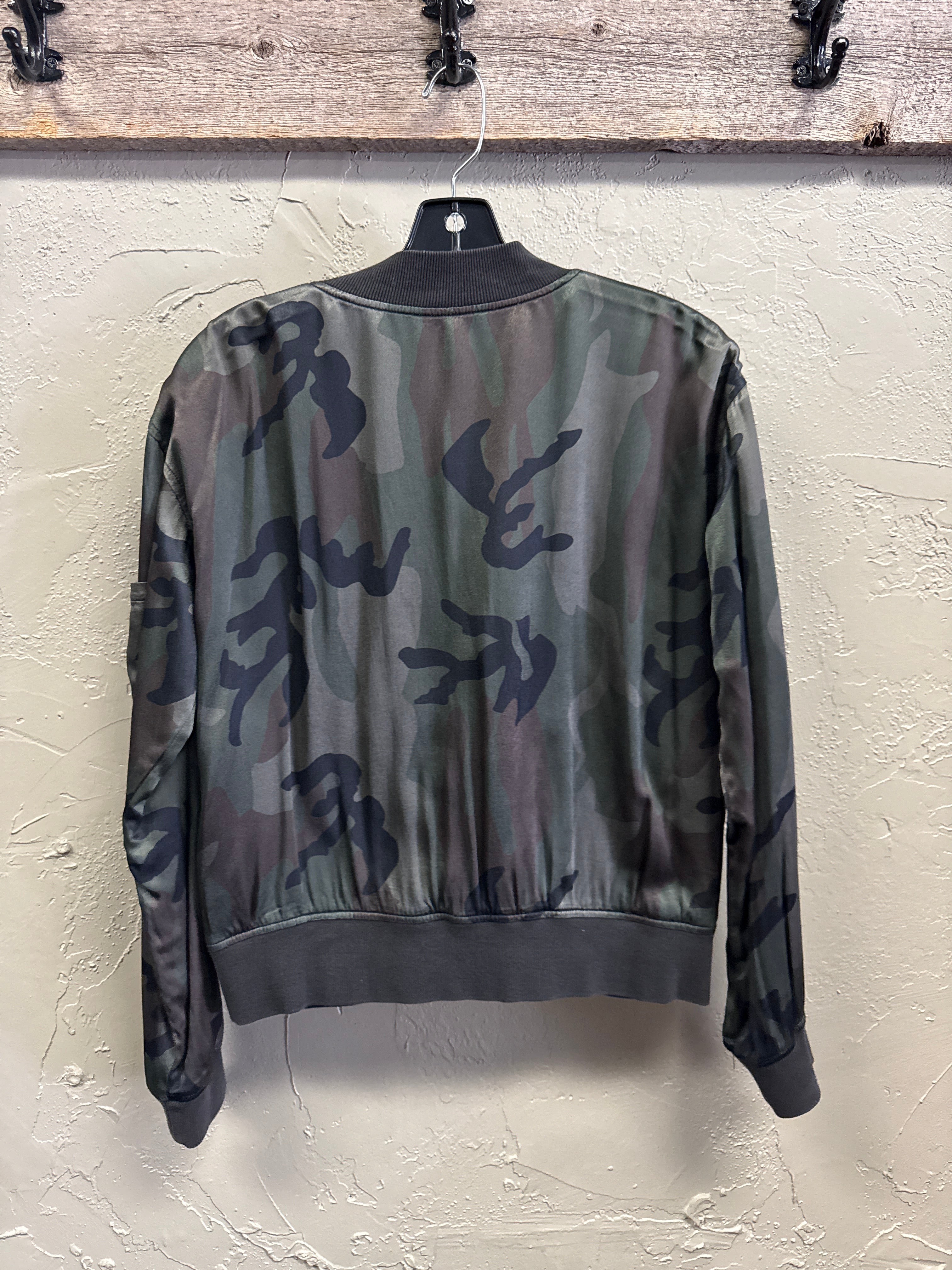 MARRAKECH SATIN CAMO BOMBER (org$158)
