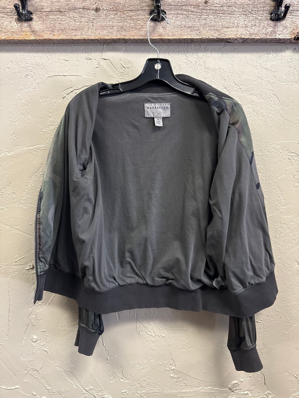 MARRAKECH SATIN CAMO BOMBER (org$158)