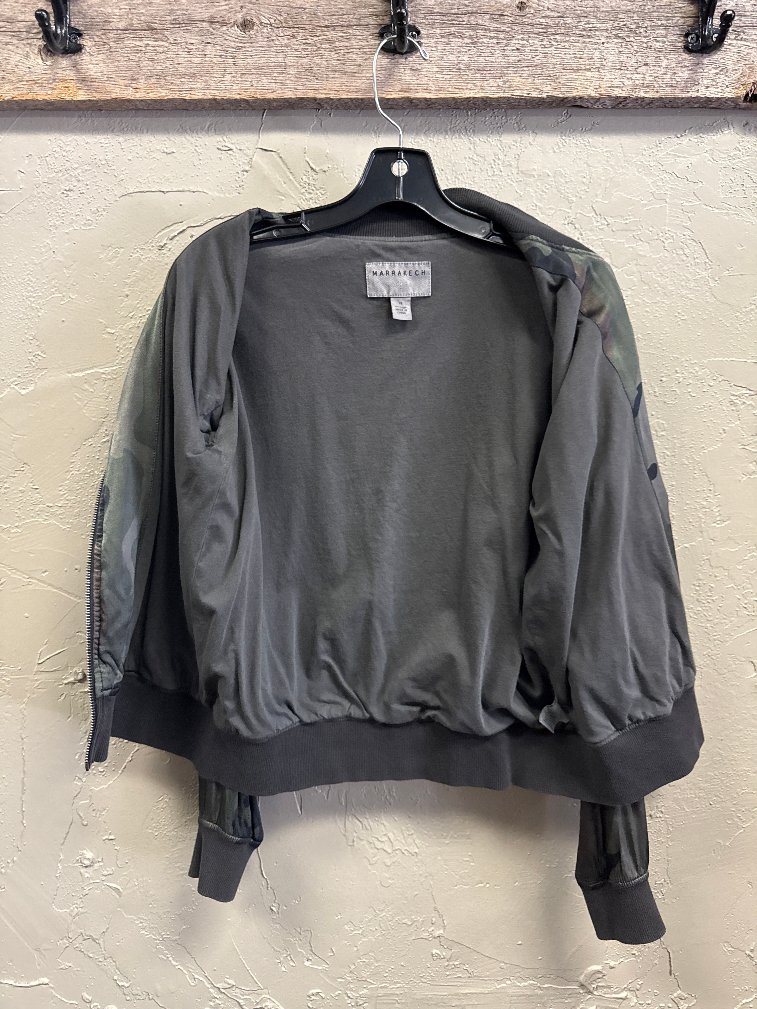 MARRAKECH SATIN CAMO BOMBER (org$158)