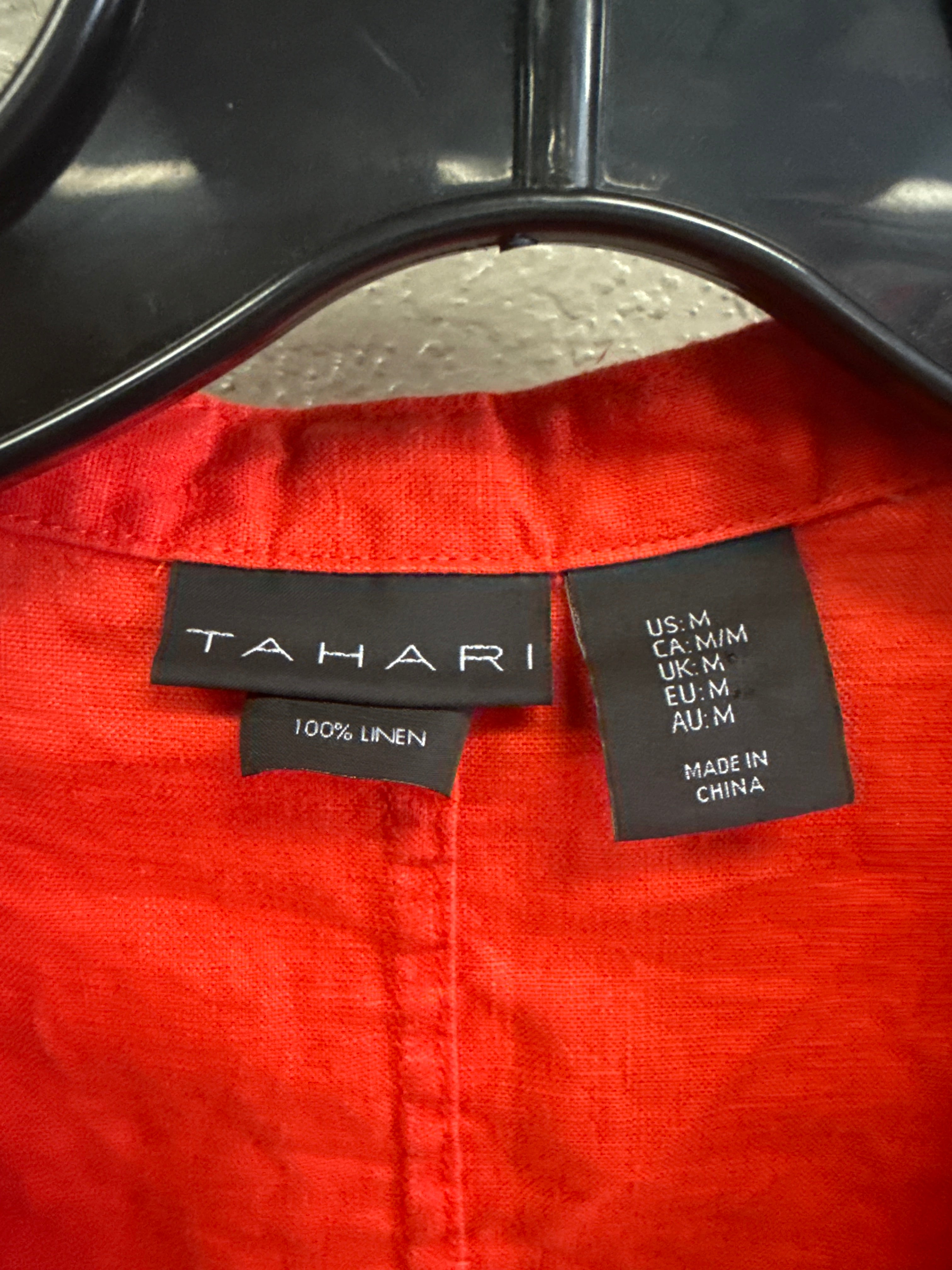 TAHARI OPEN FRONT LINEN BLAZER (org$118)