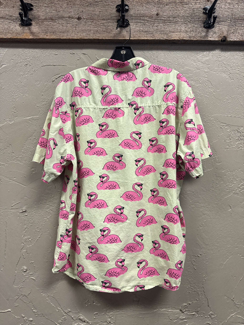 Reverse Threads Flamingo Button Up