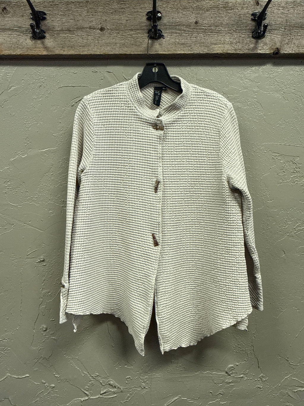 FCL Waffle Knit Lagenlook Cardigan (org$98)