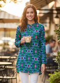 Escapada Geometric Medallion Tunic (org$89)