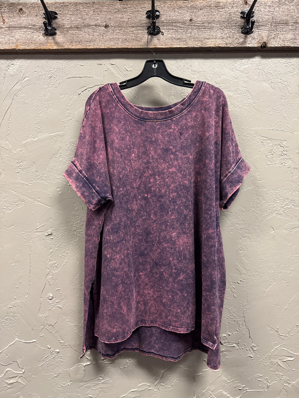 Zenana Acid Wash Box Tee