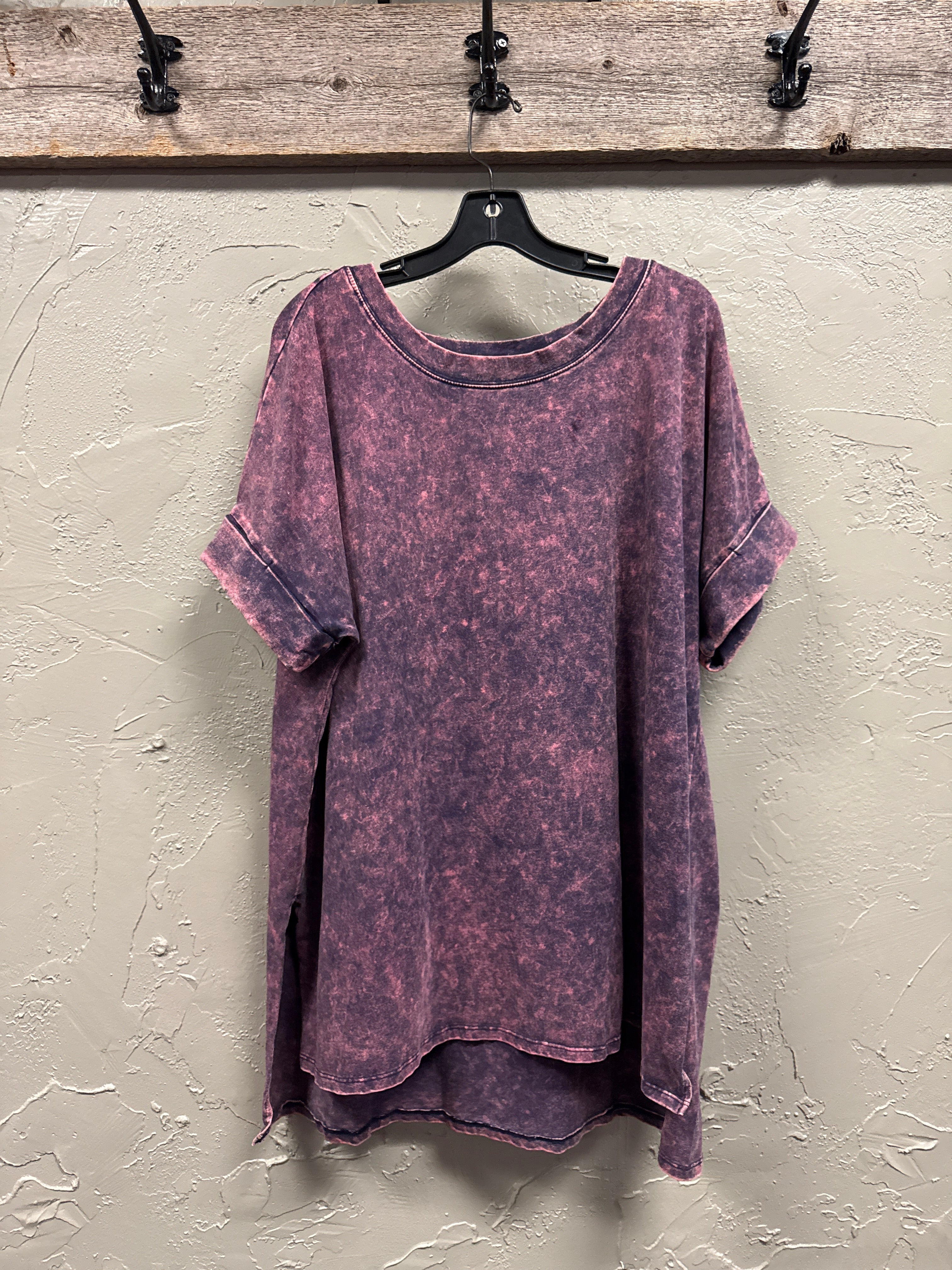 Zenana Acid Wash Box Tee