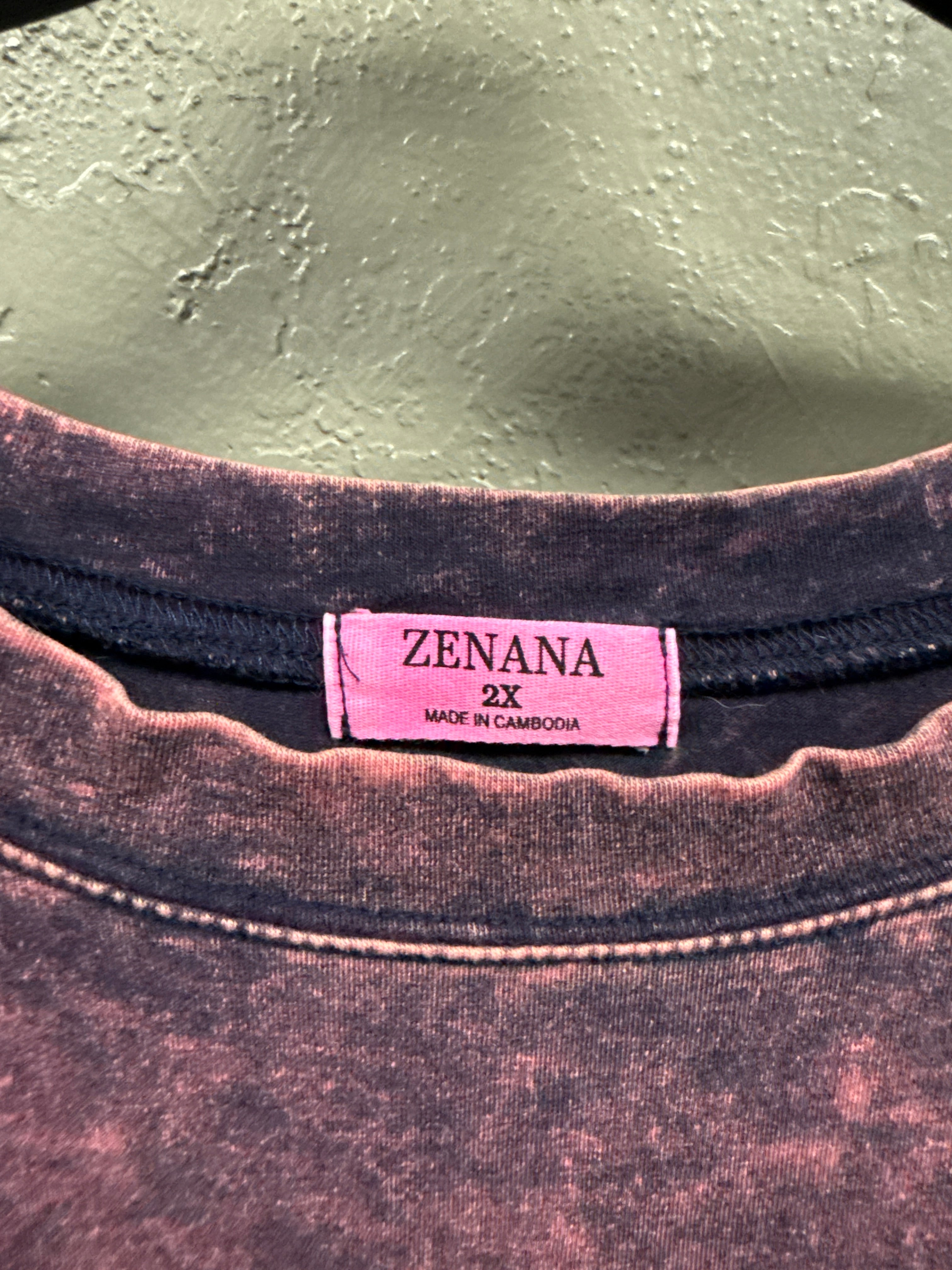 Zenana Acid Wash Box Tee