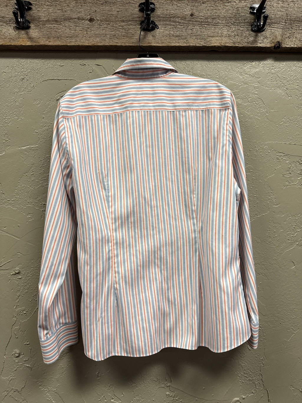 Lands End No-Iron Striped Button Down