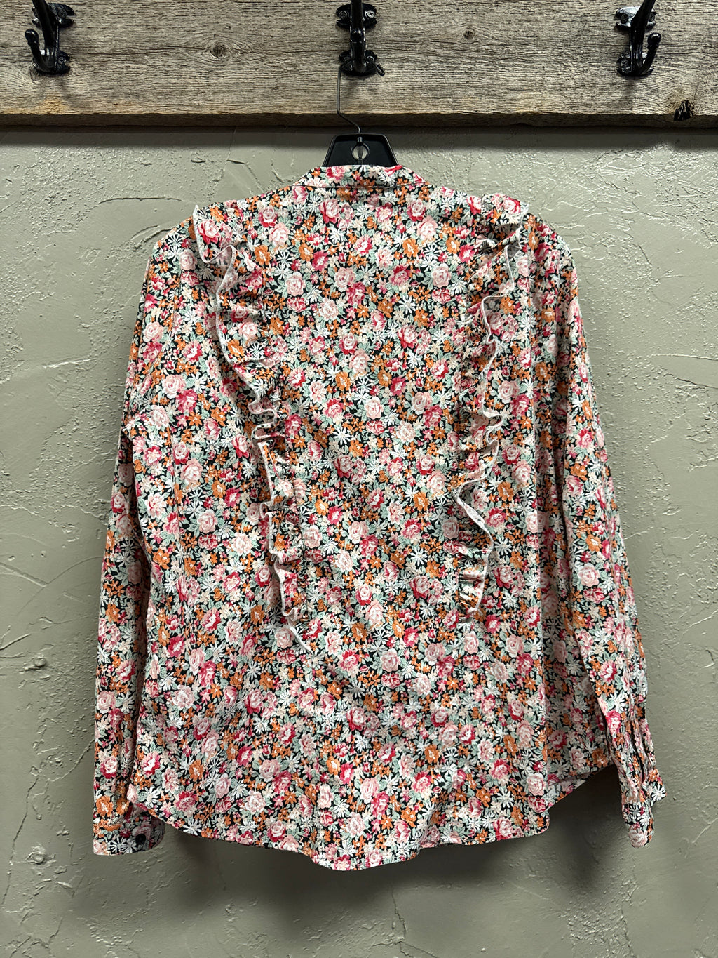 THE SHIRT Floral Ruffle Blouse (org$170)