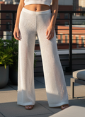 Open-Knit Wide-Leg Pants