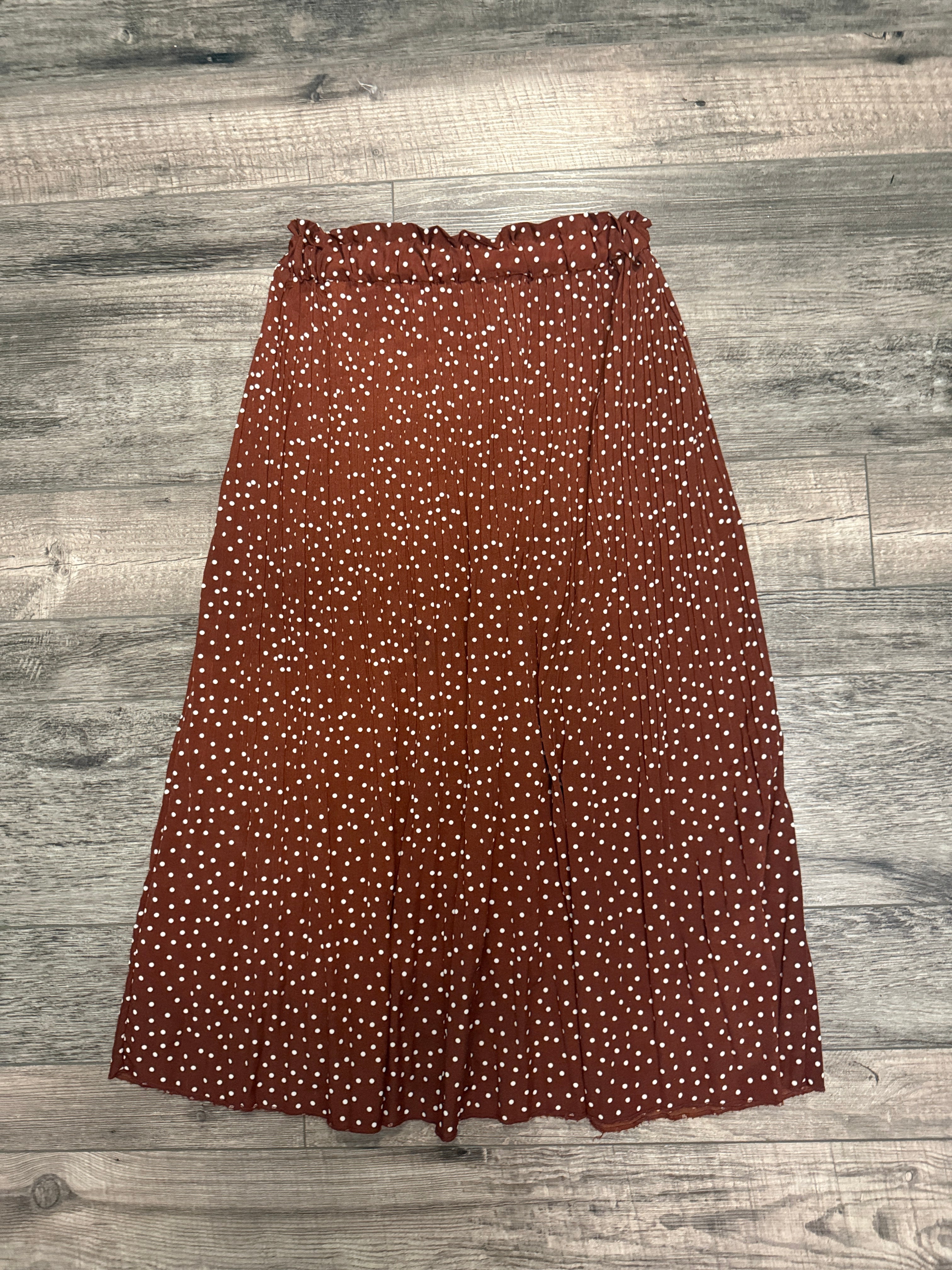Exlura Polka Dot Pleated Skirt