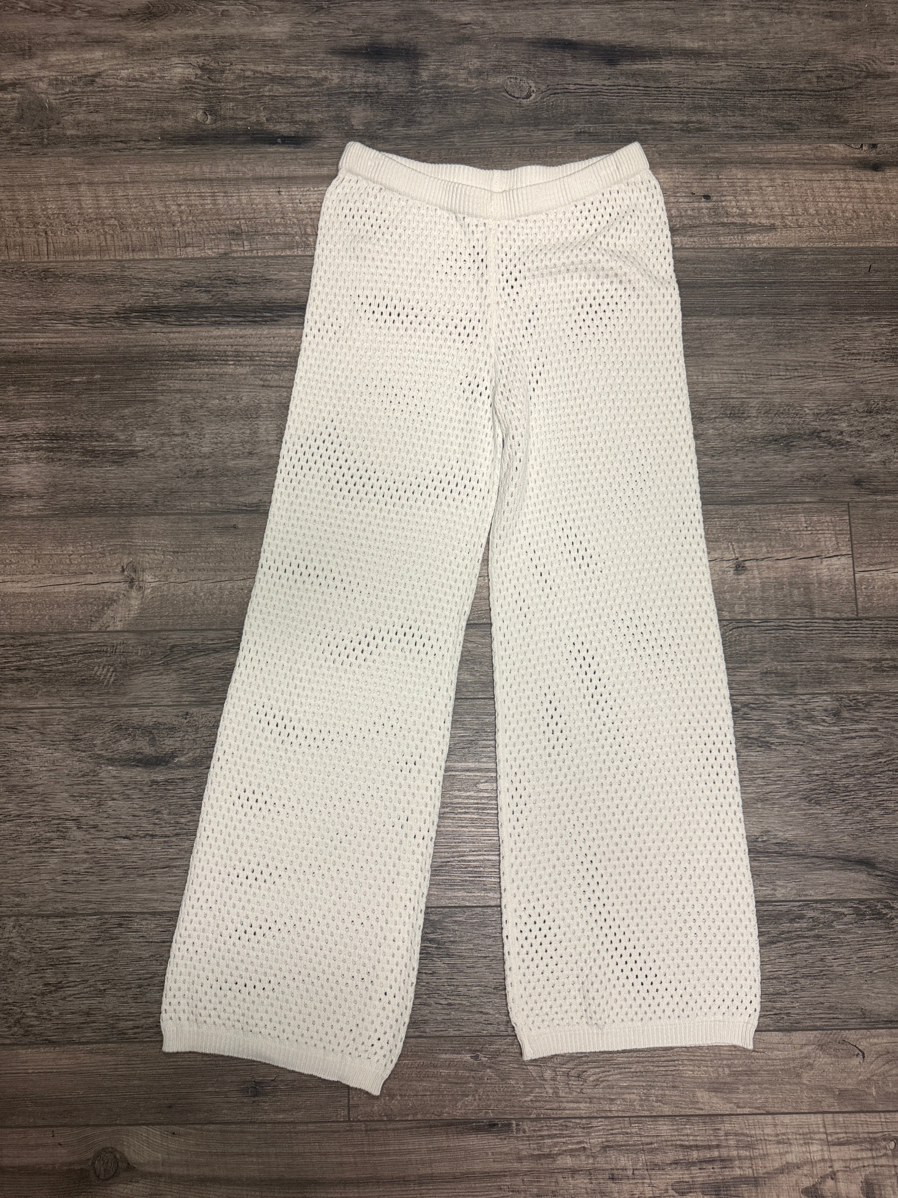Open-Knit Wide-Leg Pants