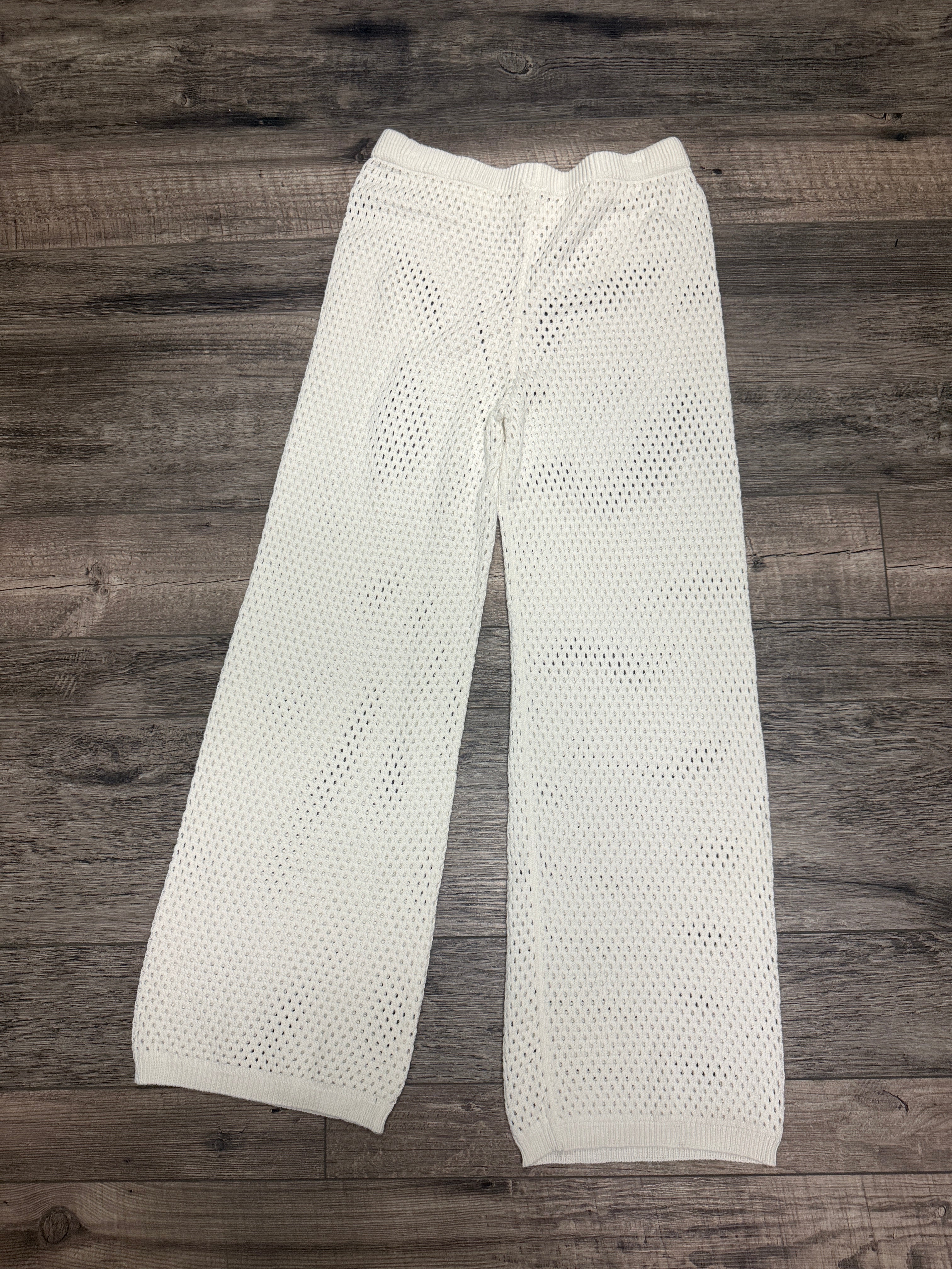 Open-Knit Wide-Leg Pants