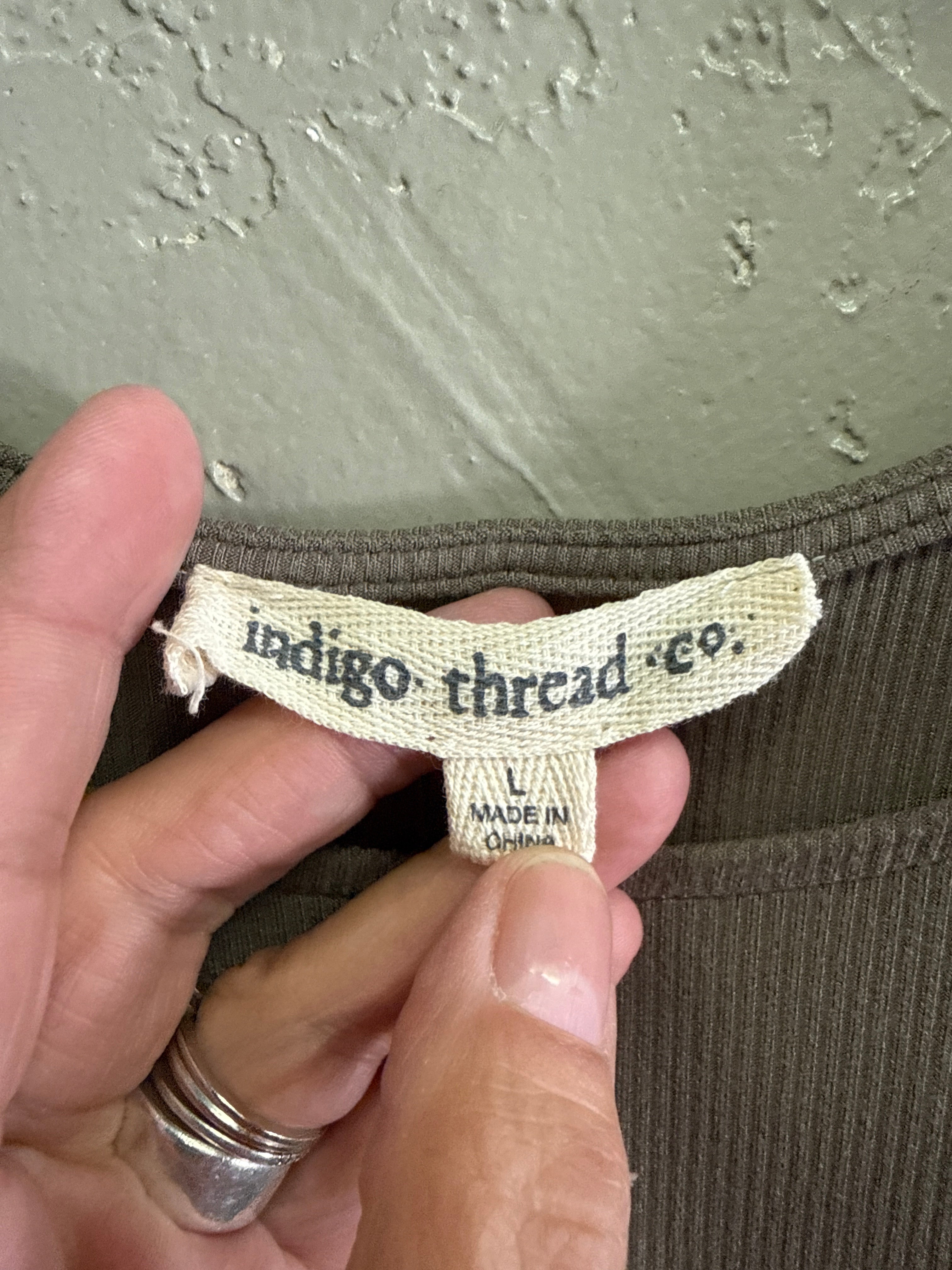 Indigo Thread Tiered Midi Dress