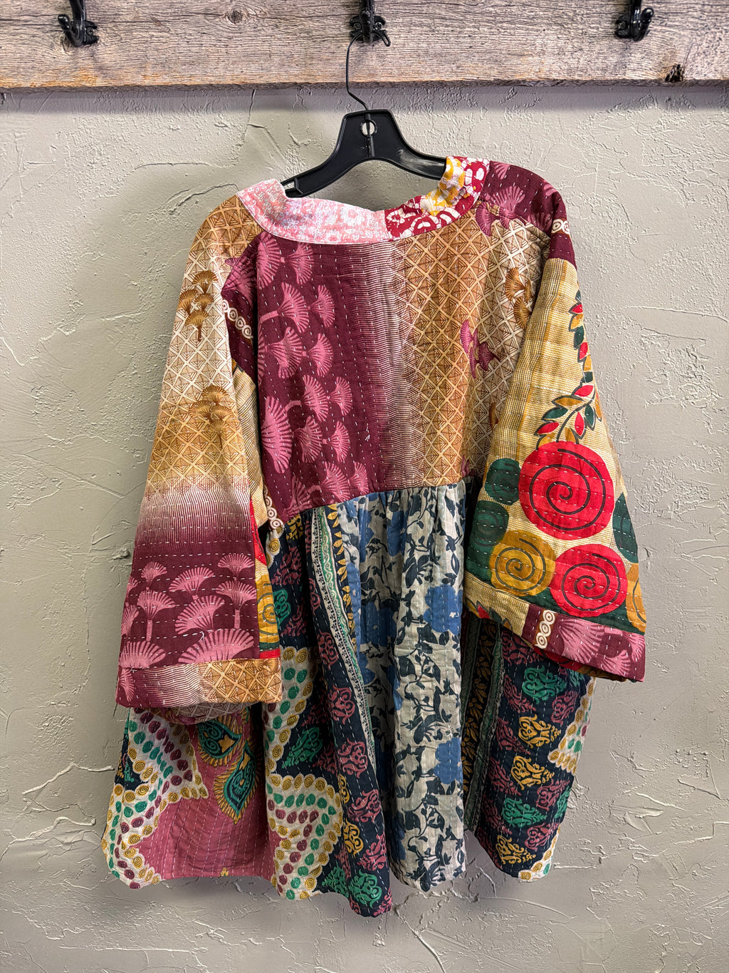 Zinnia Pearl Kantha Quilt Kimono Jacket
