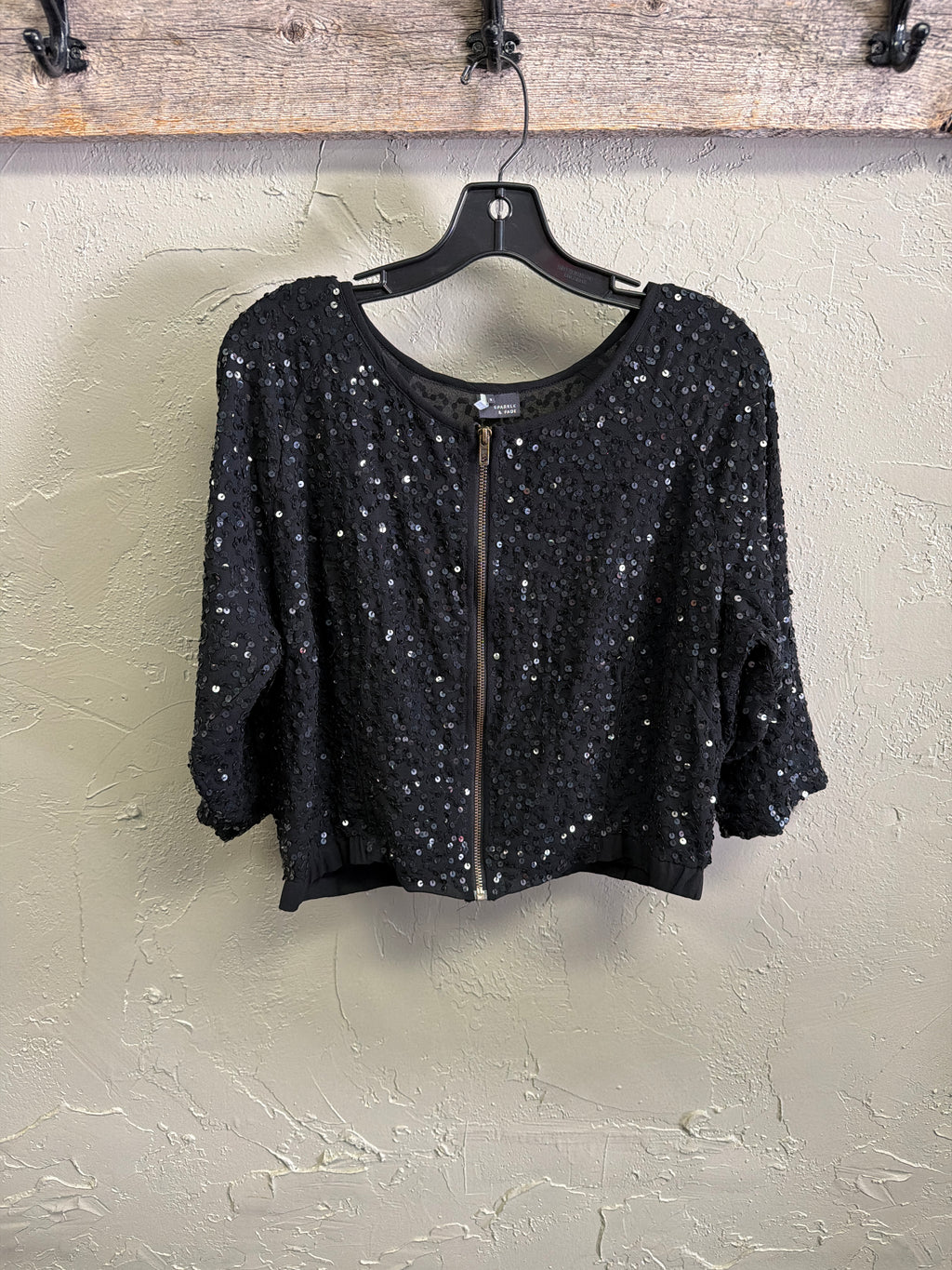 Sparkle & Fade Zip-Front Jacket