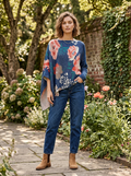 Colleen Lopex Floral Poncho