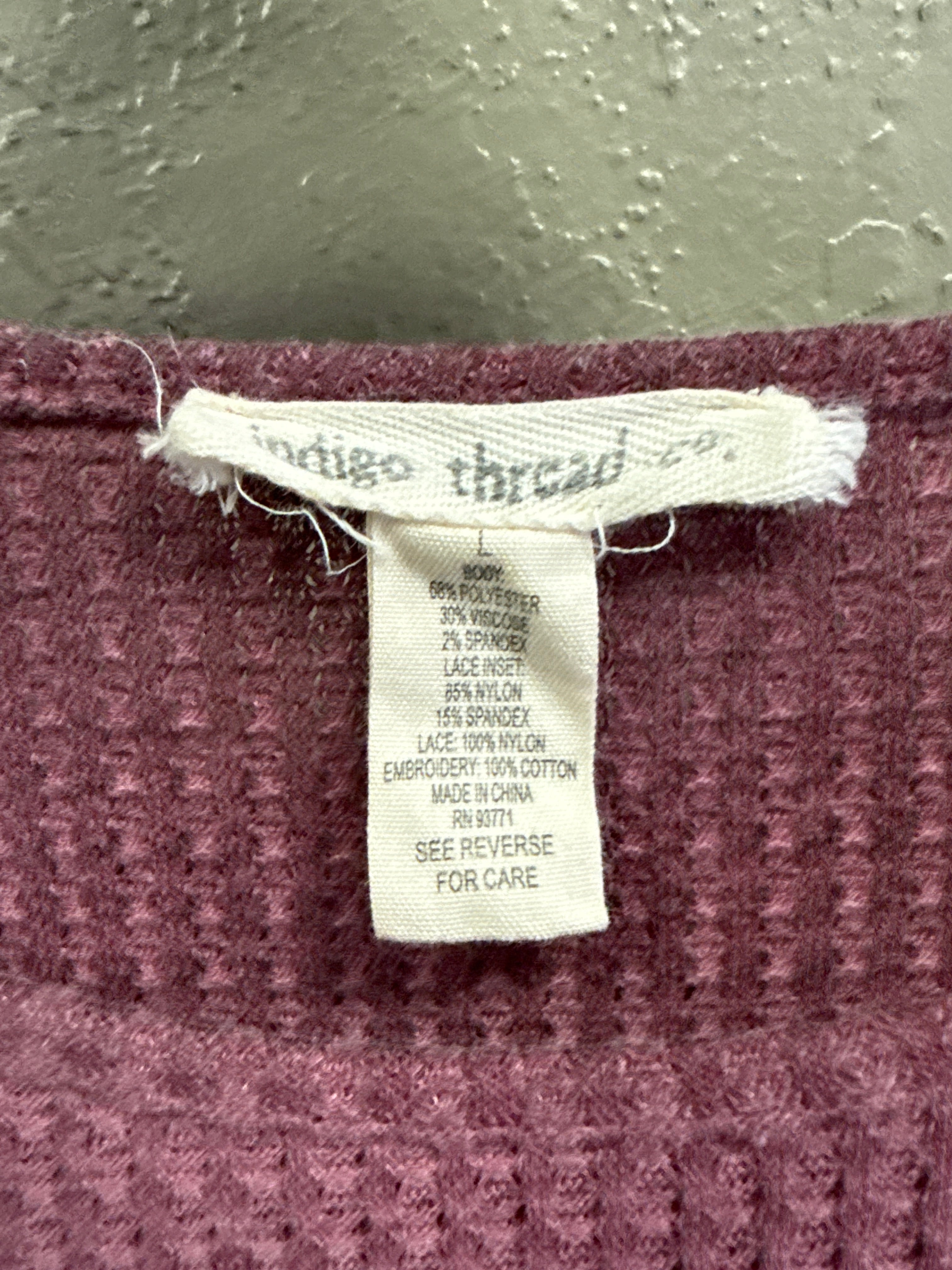 NWOT Indigo Thread Thermal Tunic (org$70)