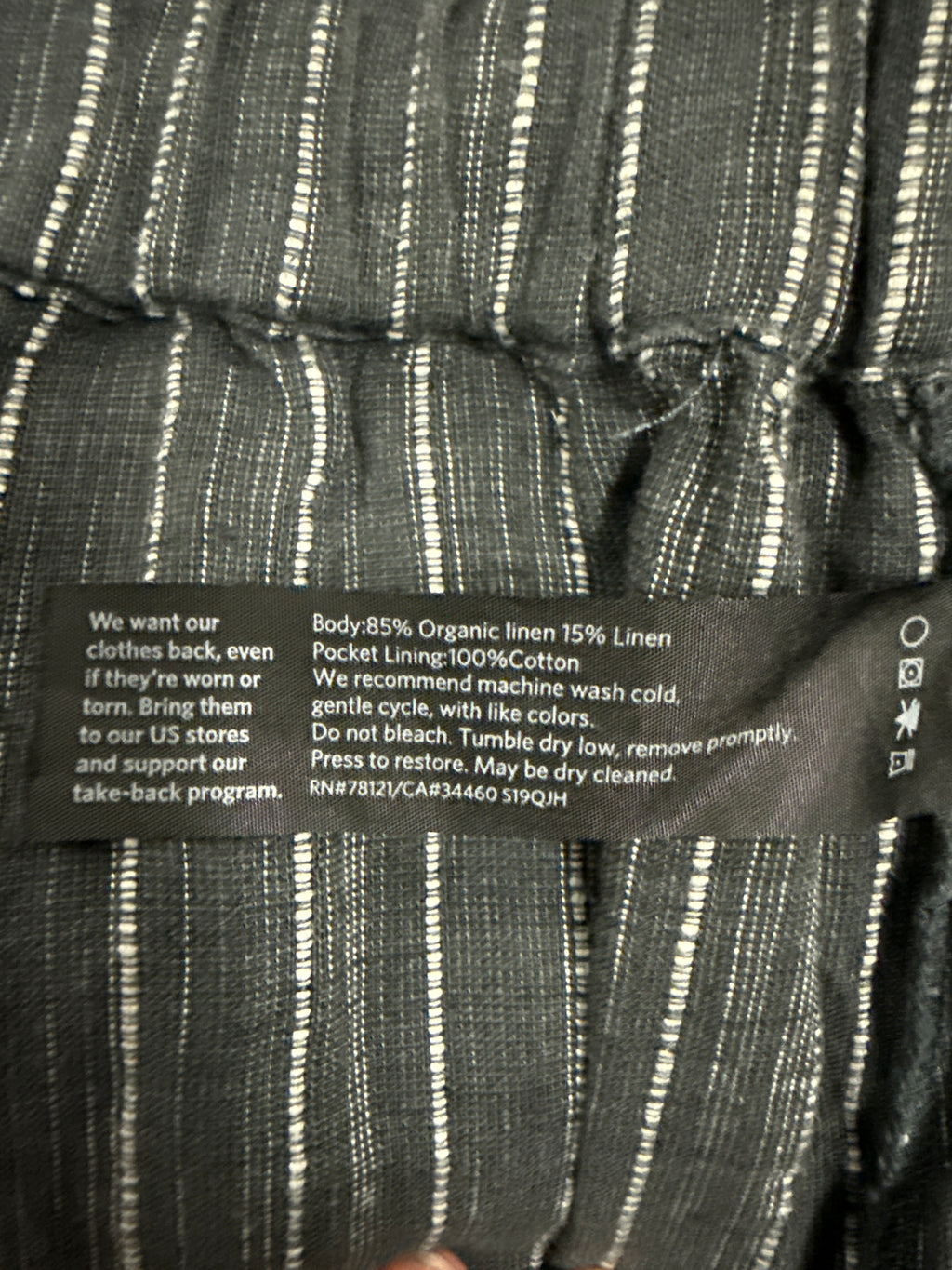 Eileen Fisher Puckered Linen Pant