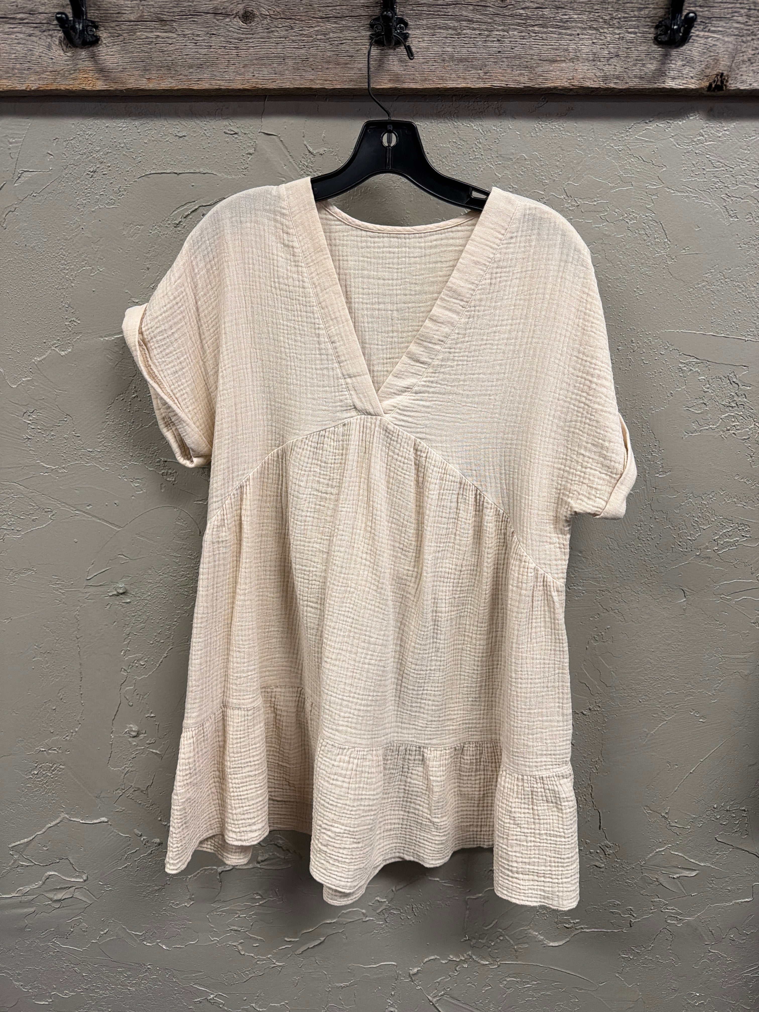 Cotton Gauze Mini Dress
